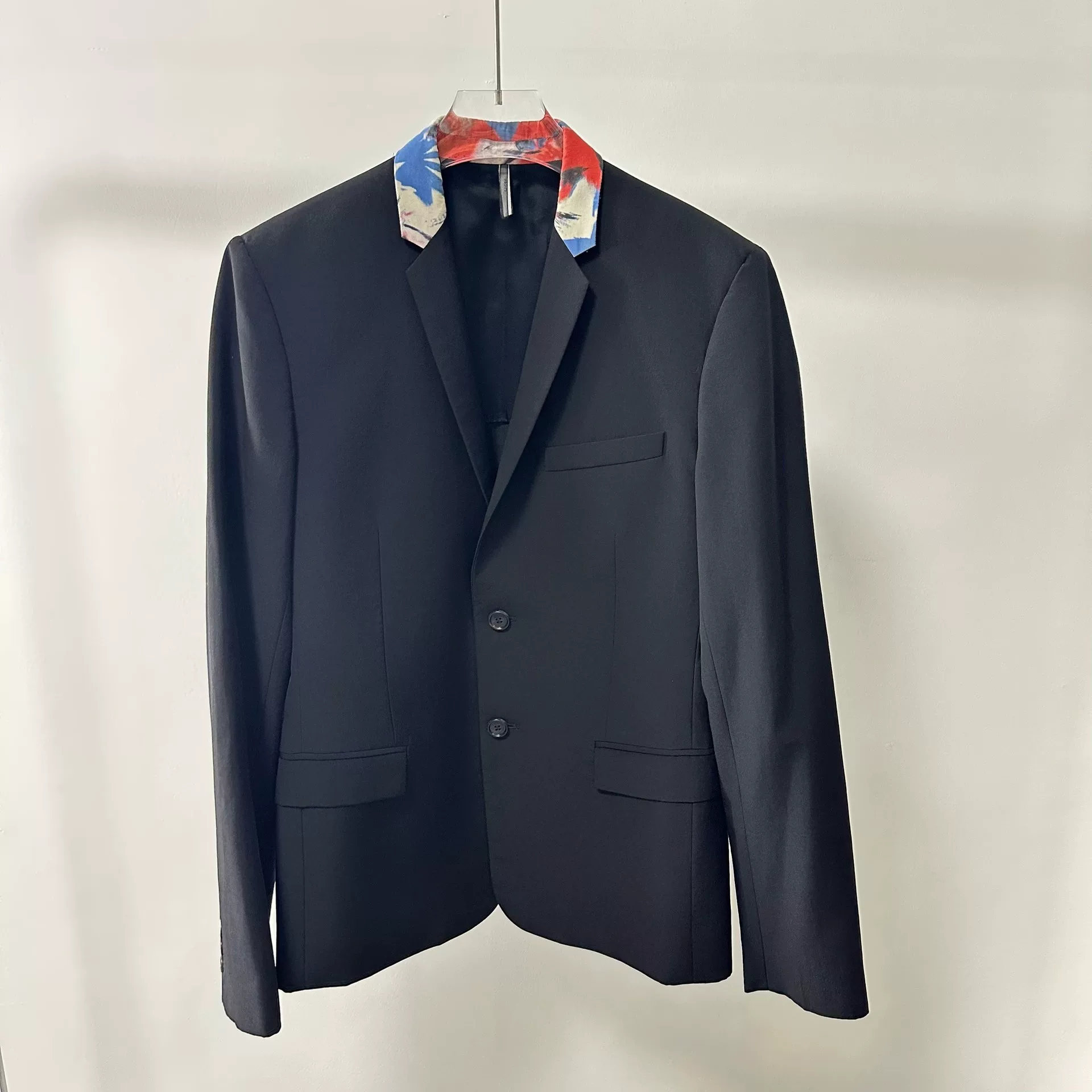 Dior Black Graffiti Collar Suit Jacket