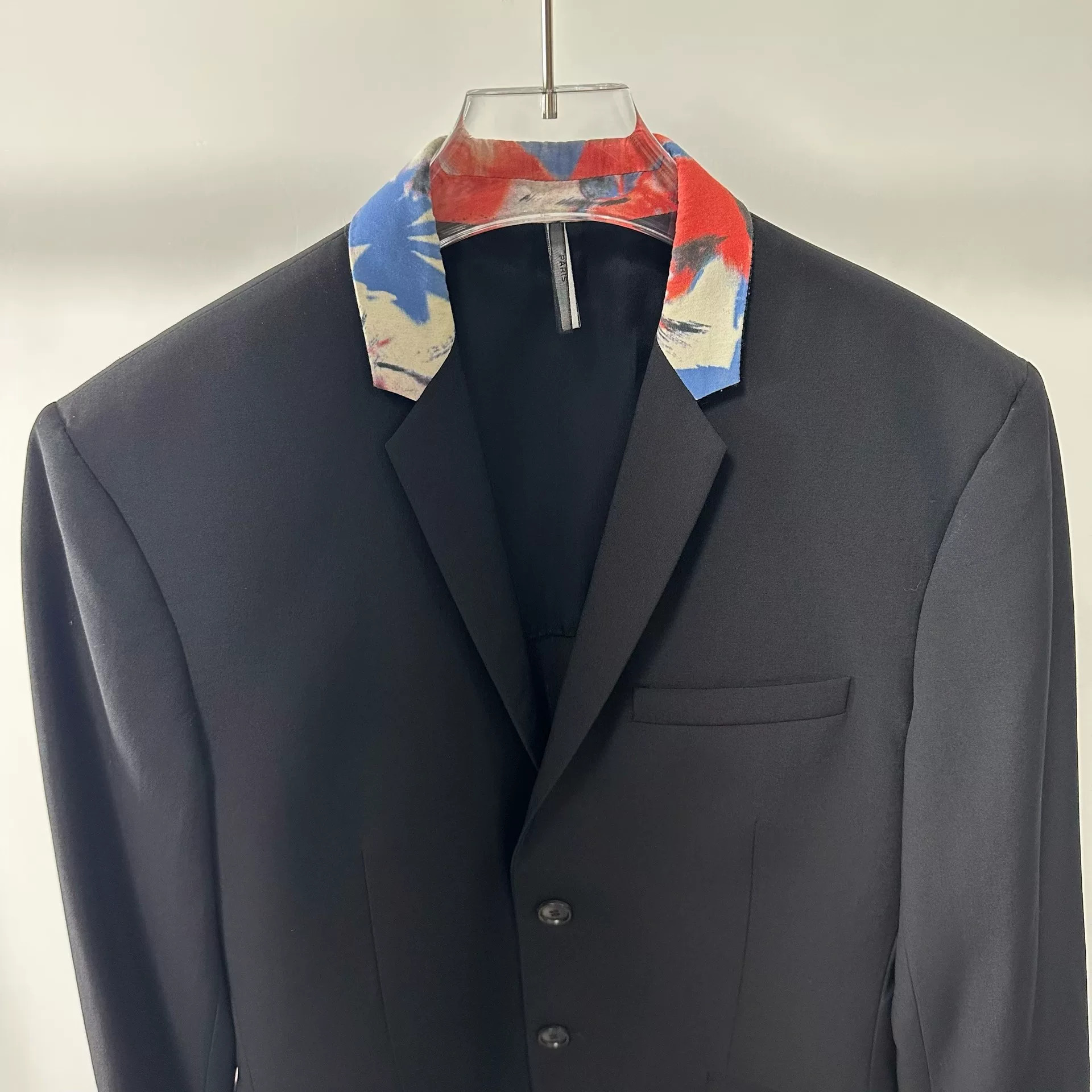 Dior Black Graffiti Collar Suit Jacket — front