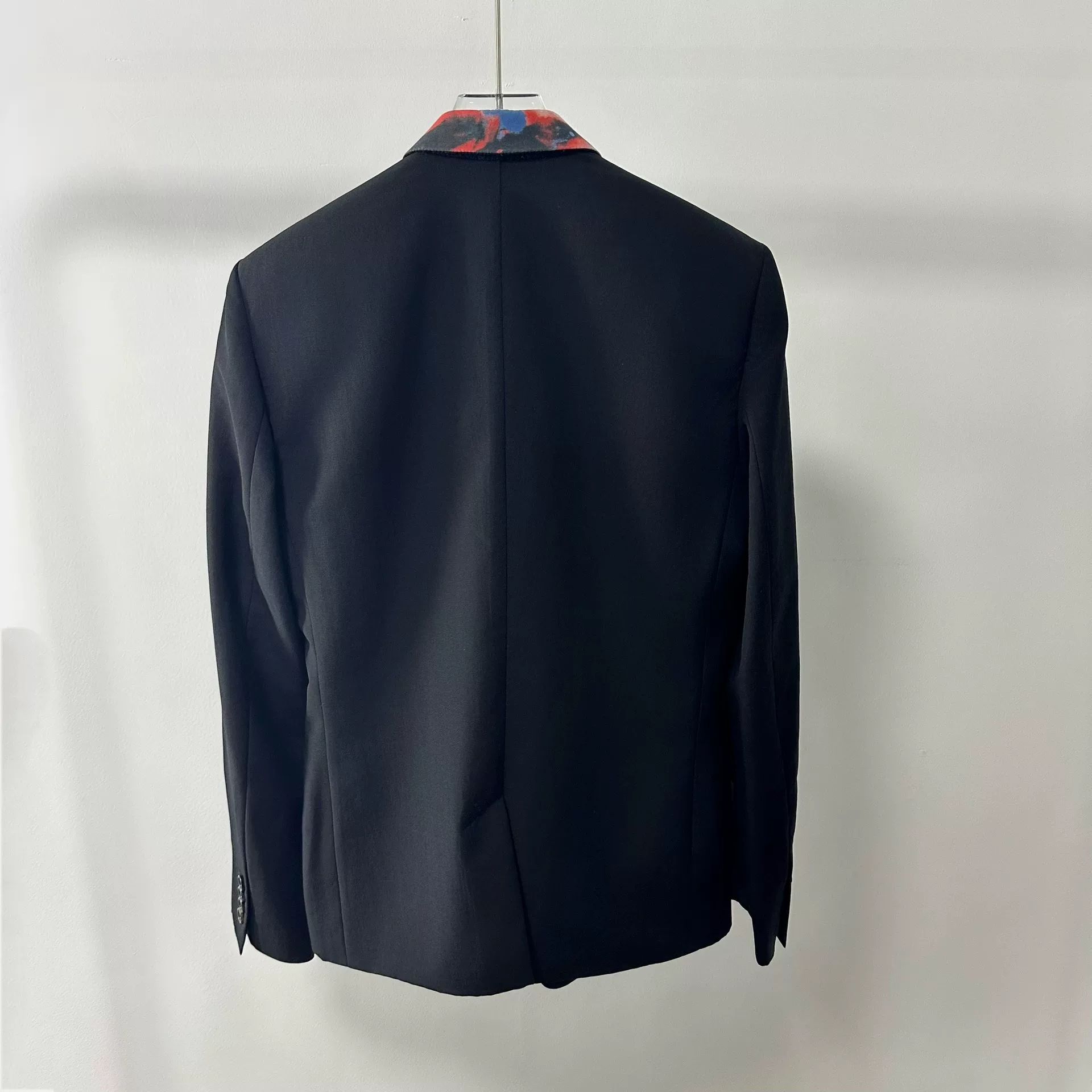 Dior Black Graffiti Collar Suit Jacket — back