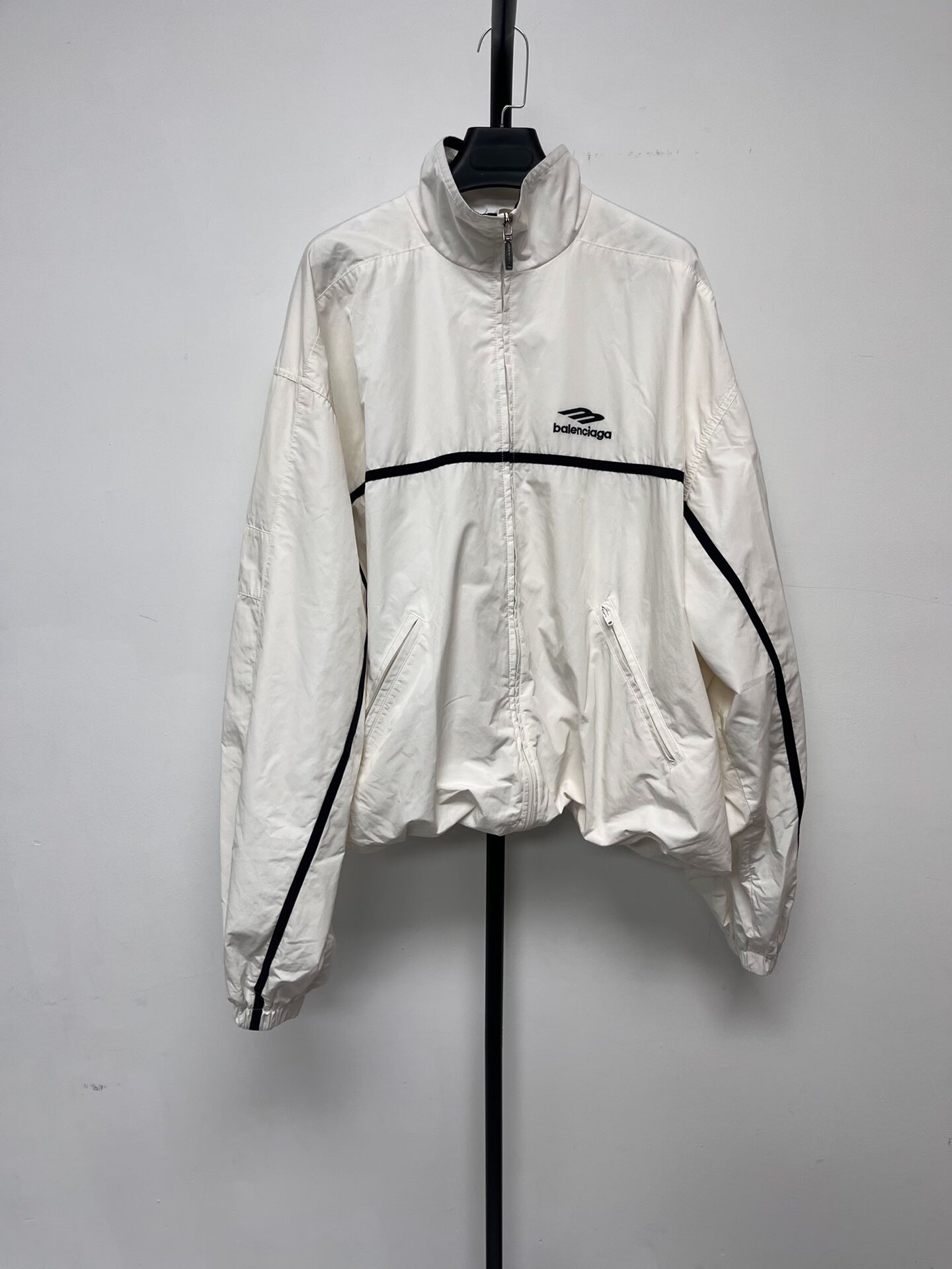 Balenciaga 3B Embroidered White Loose Jacket