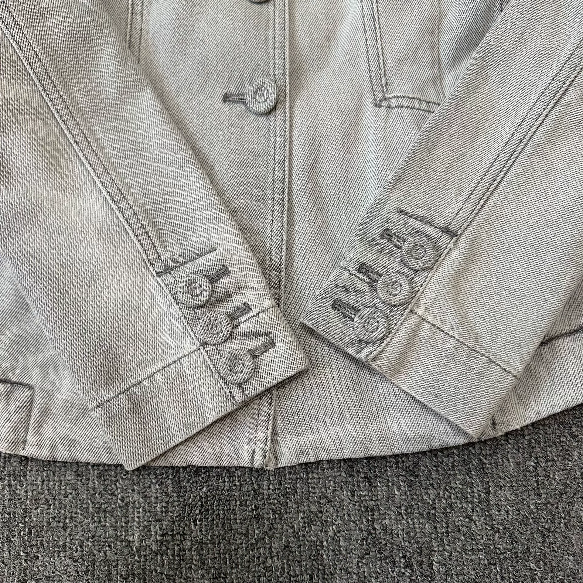 Dior Denim Blazer with Bee Logo — detail