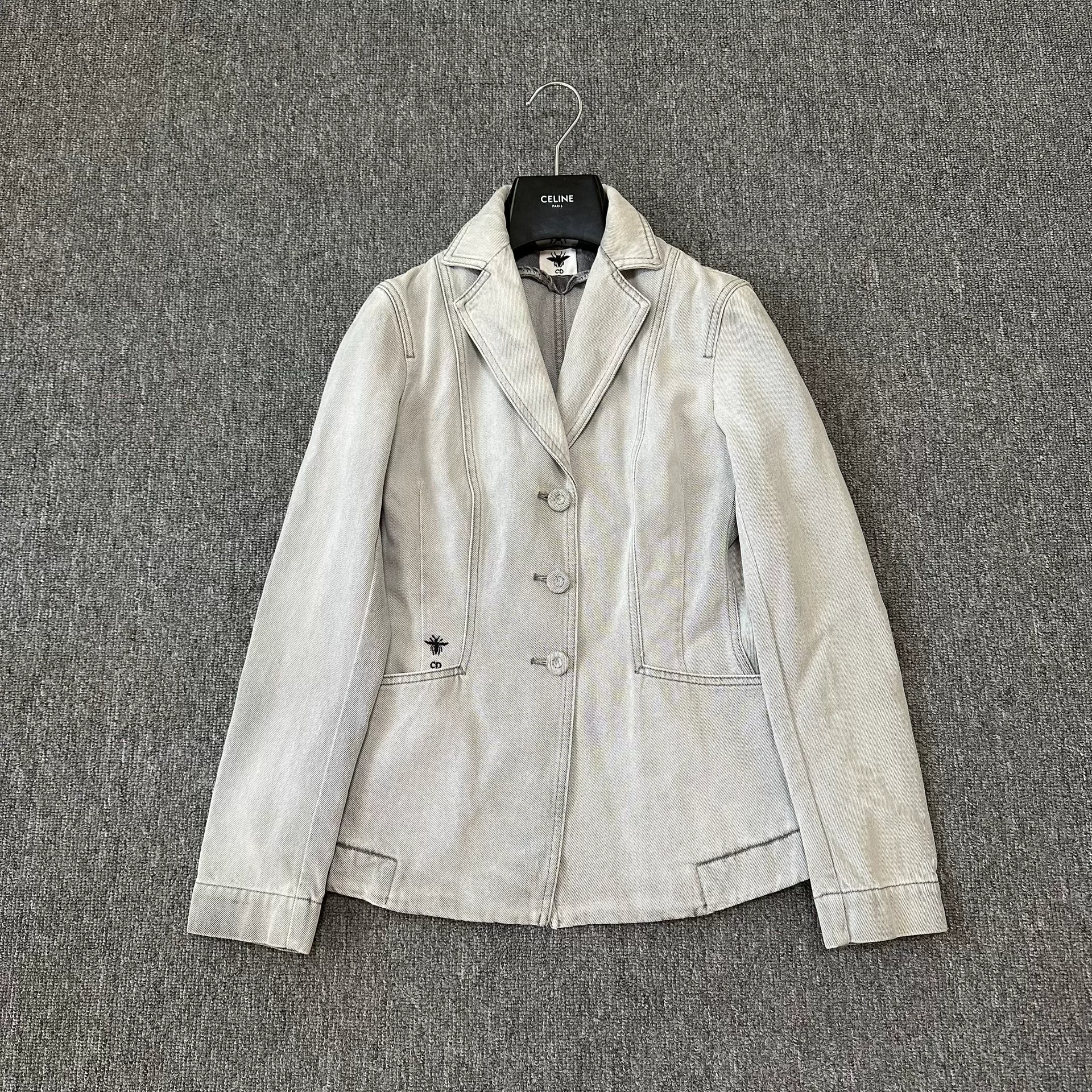 Dior Denim Blazer with Bee Logo