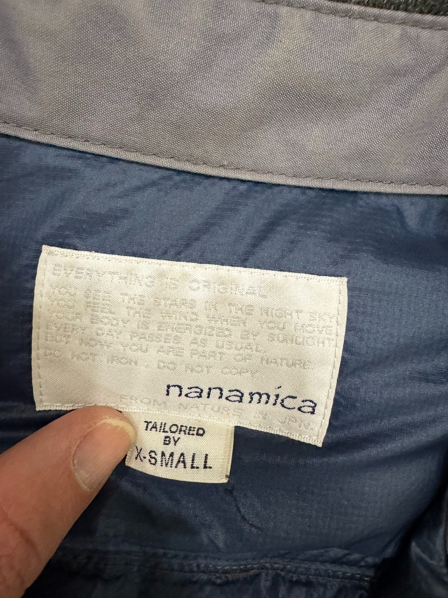 nanamica down shirt cruiser — back