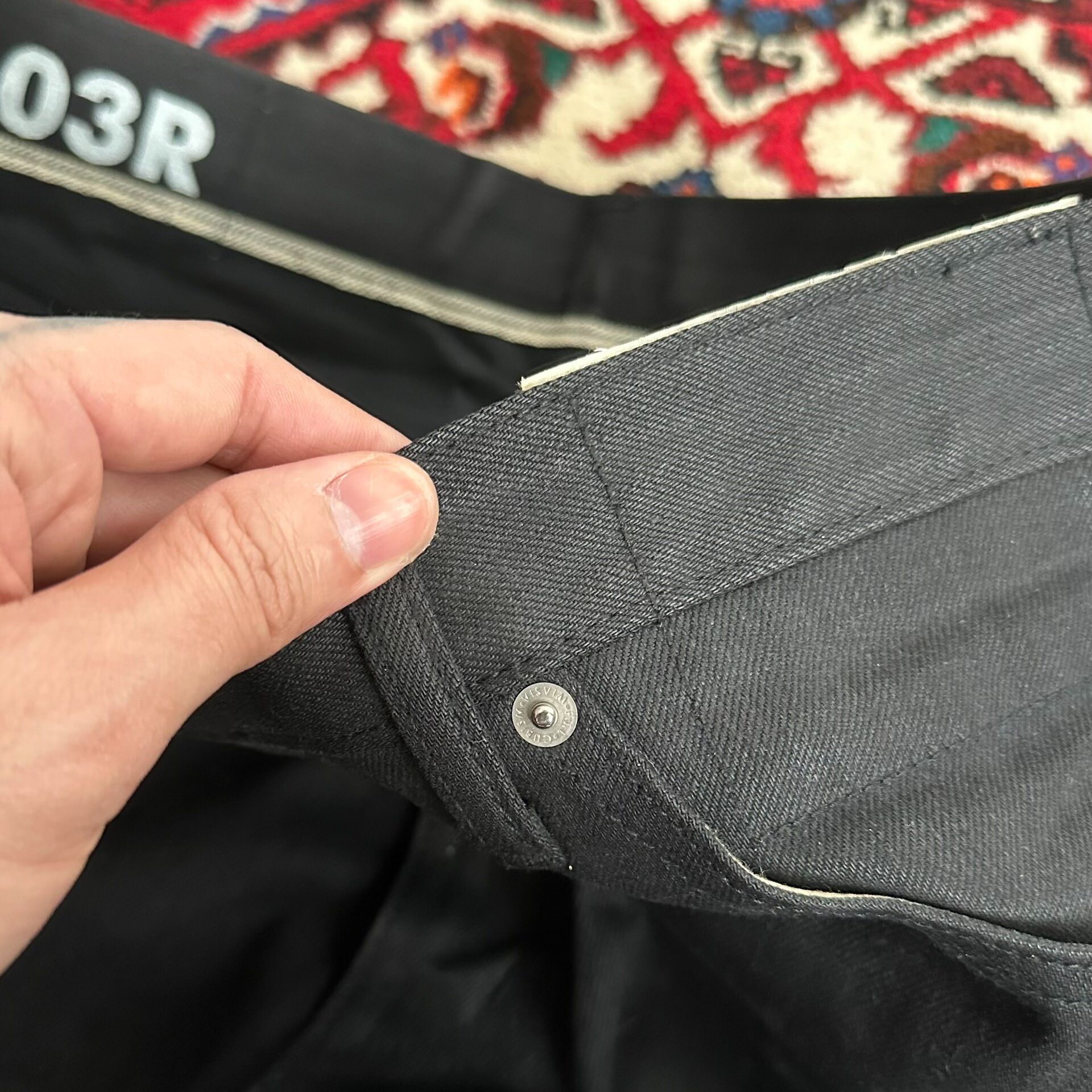 visvim 10AW Black Denim Jeans — label