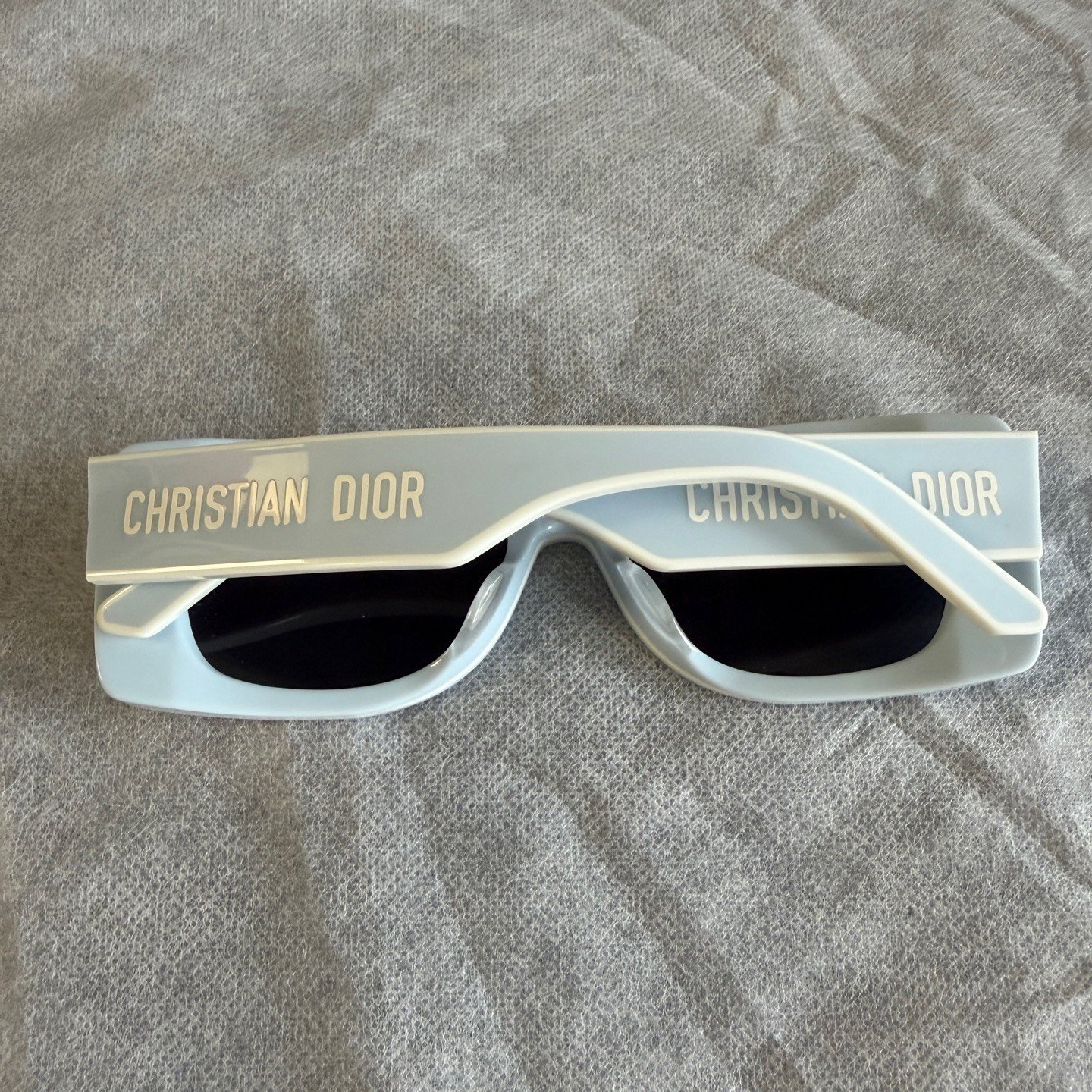 Dior Rectangular Blue Sunglasses — front
