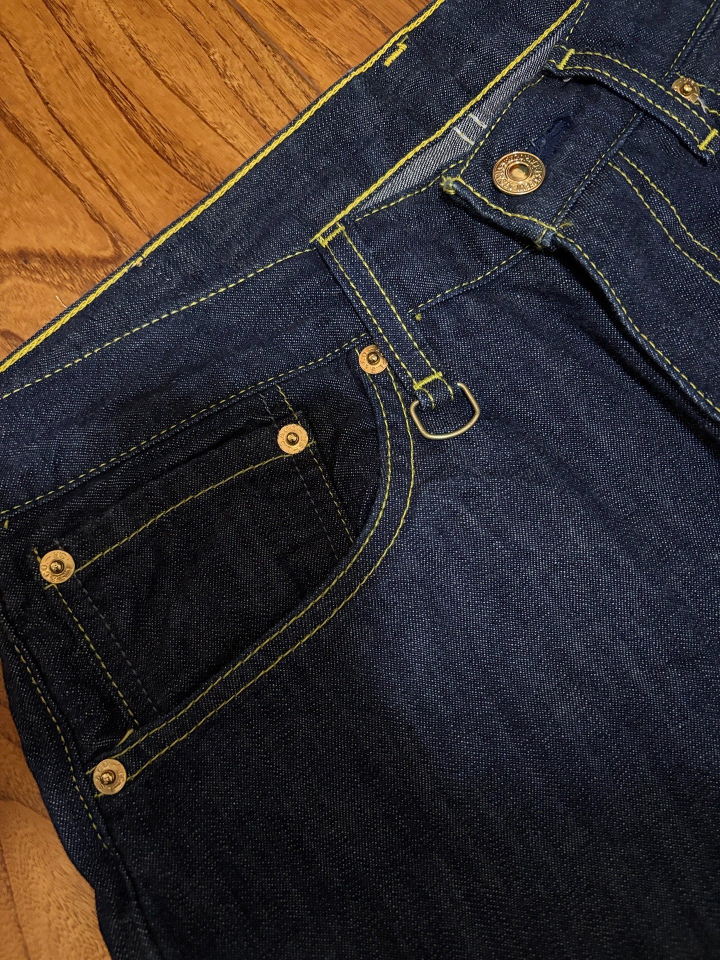 Levi's Fenom Unwashed Raw Denim Jeans — label