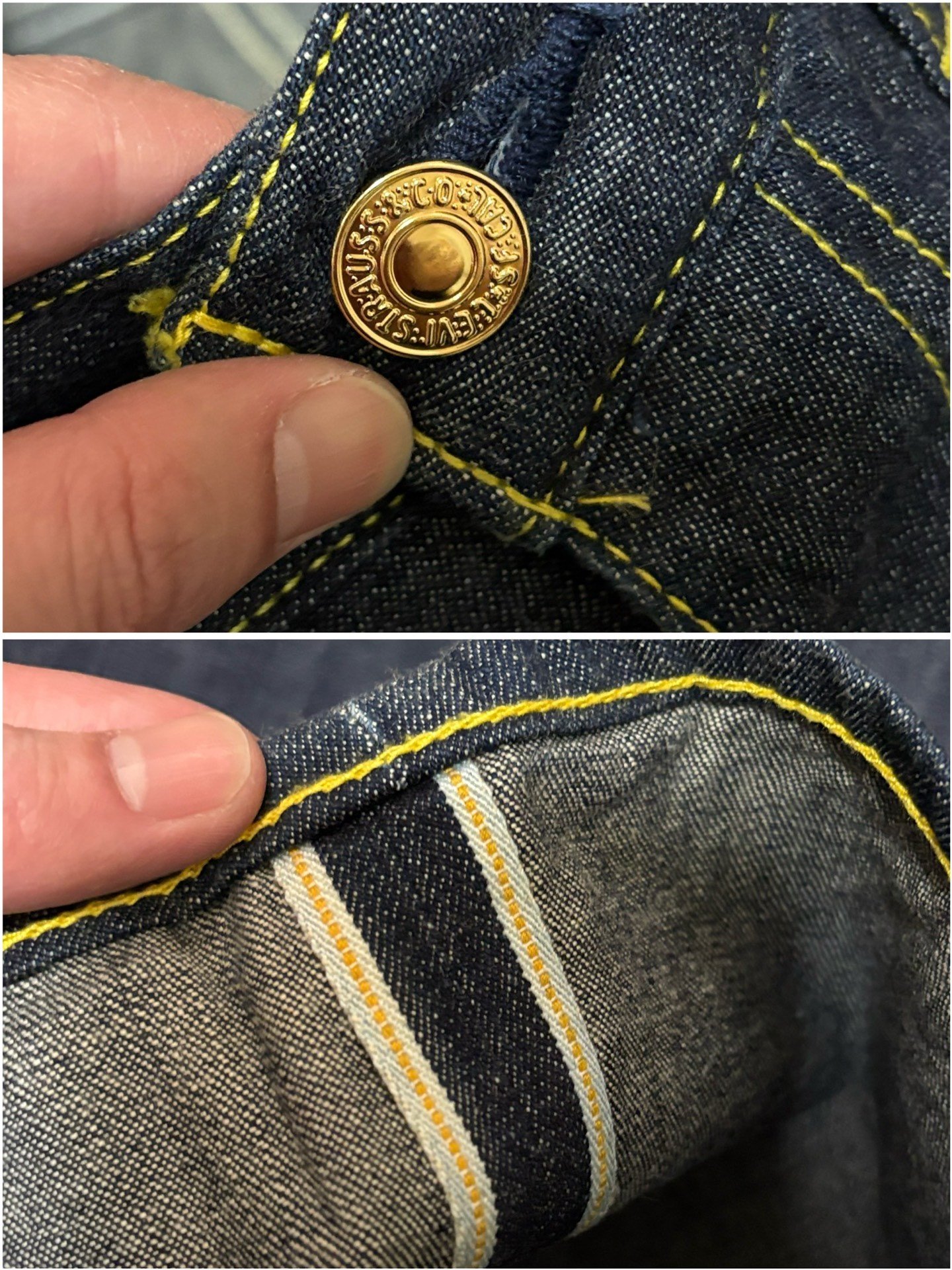 Levi's Fenom Unwashed Raw Denim Jeans — back