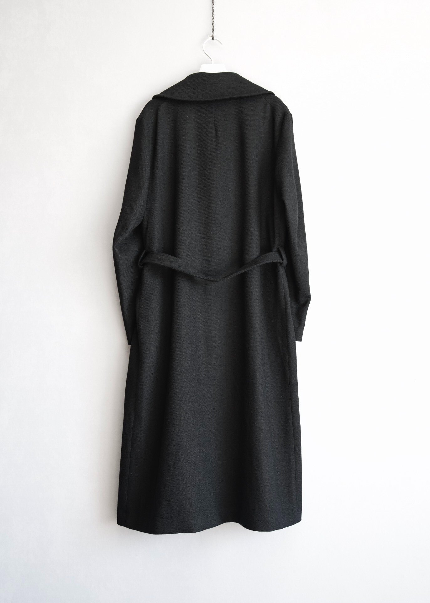 Yohji Yamamoto 23AW Stand Collar Belted Coat — label