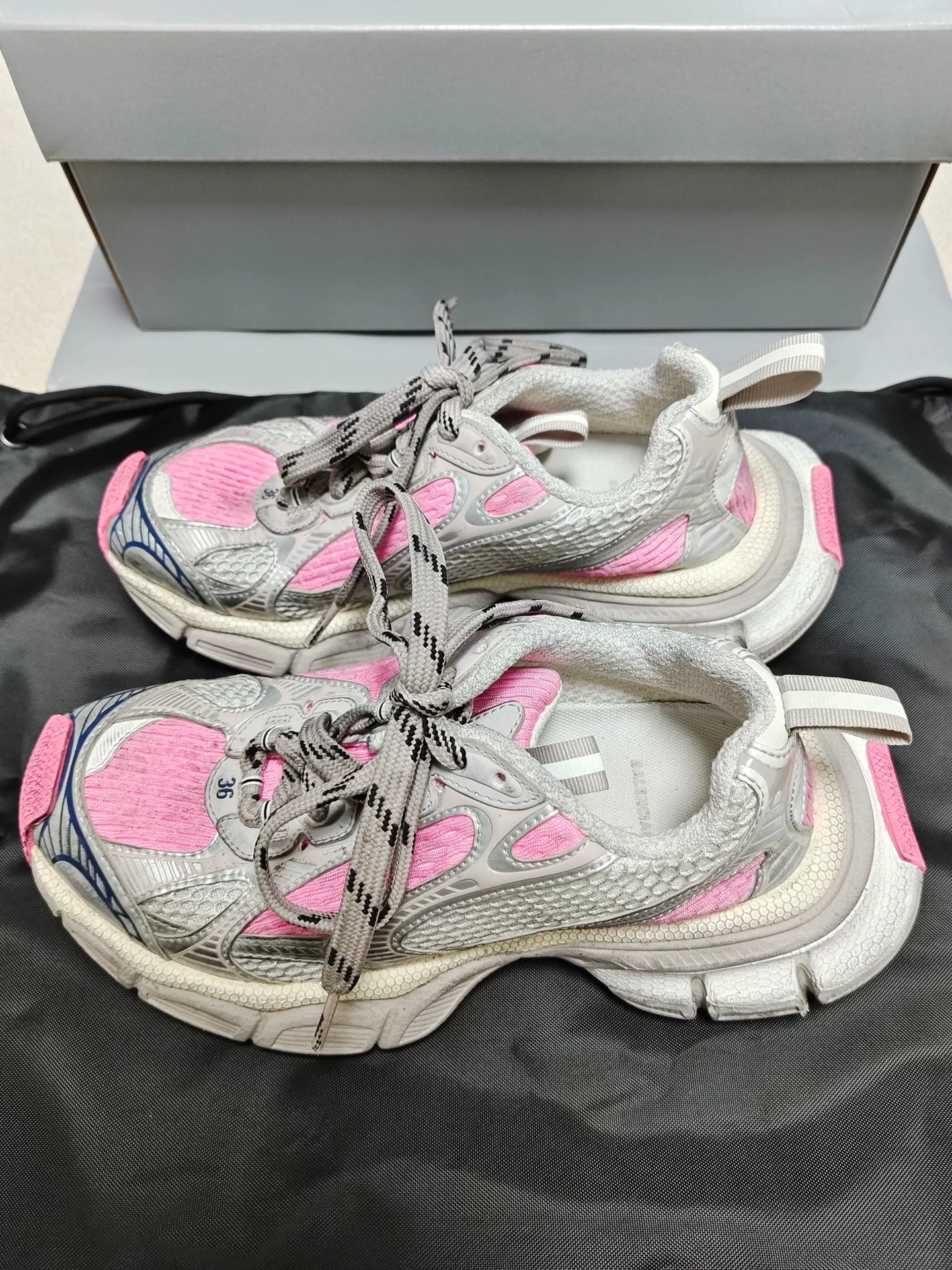 Balenciaga 3XL Low-Top Distressed Pink Sneakers