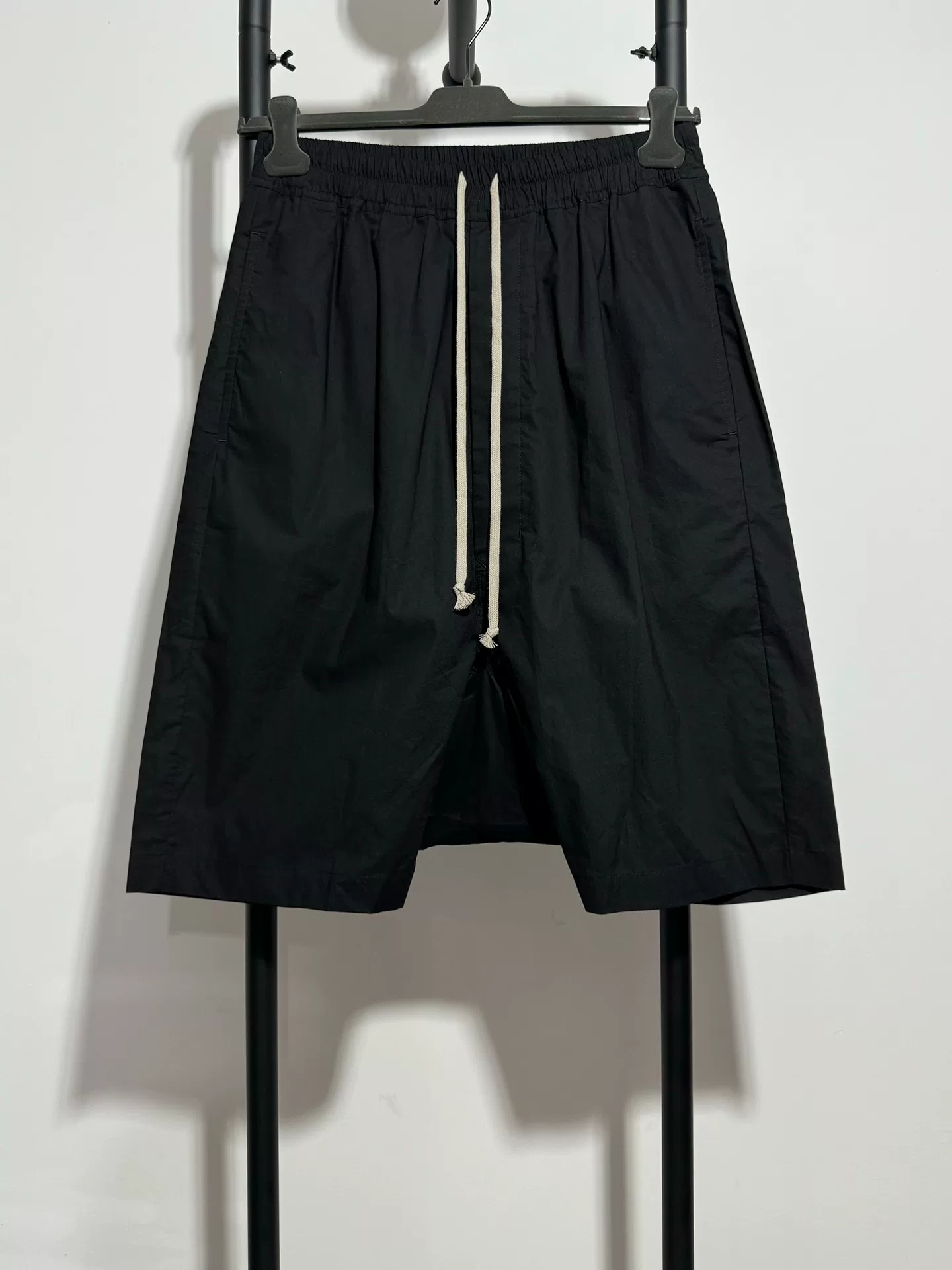 Rick Owens Black Capri Shorts