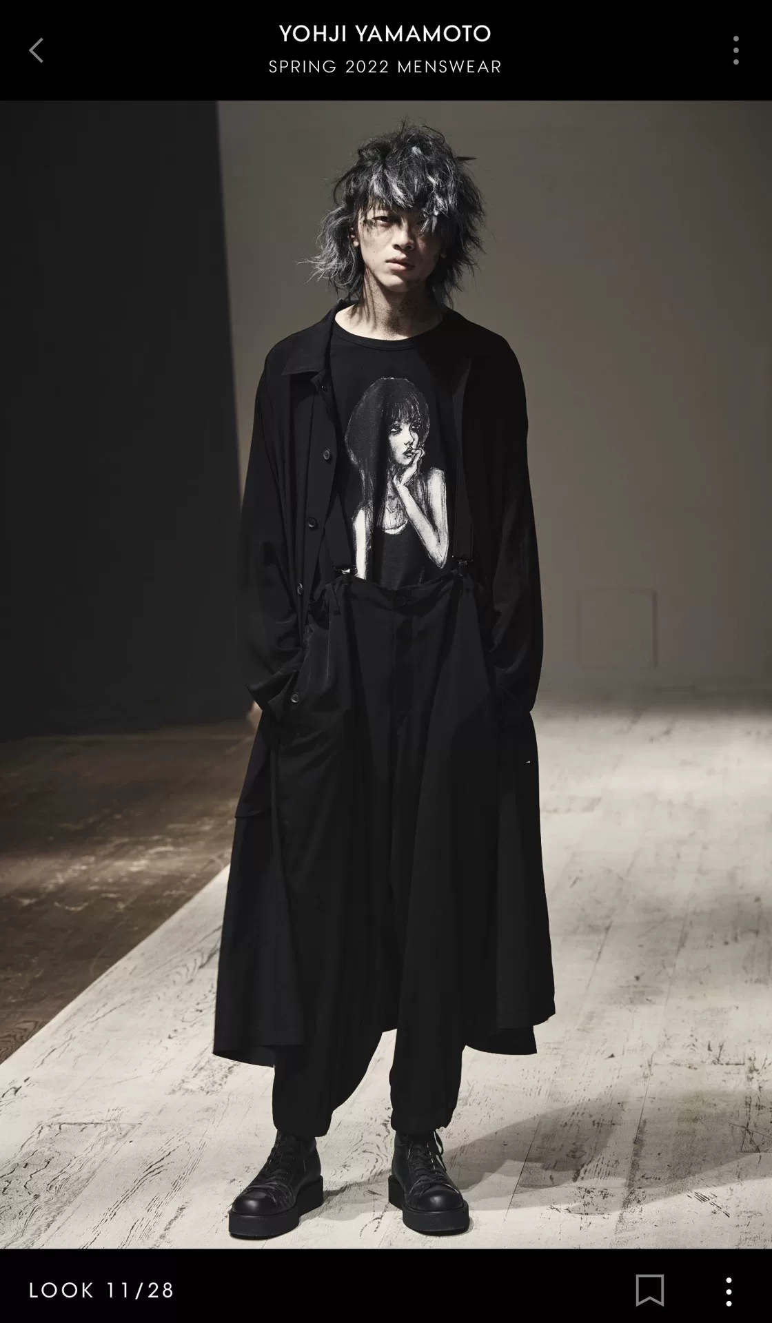 Yohji Yamamoto 22SS Girl Sketch Top — front