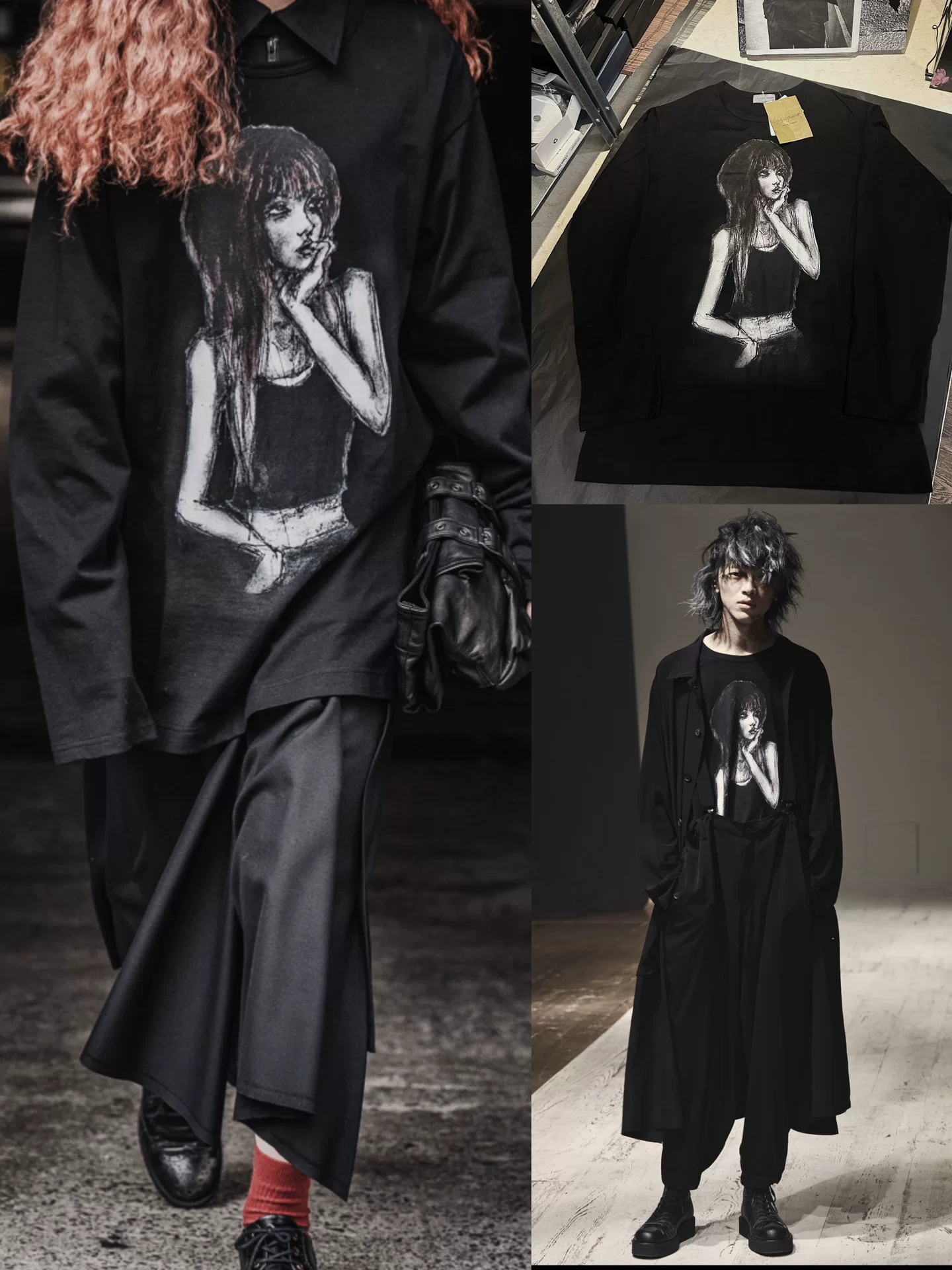 Yohji Yamamoto 22SS Girl Sketch Top