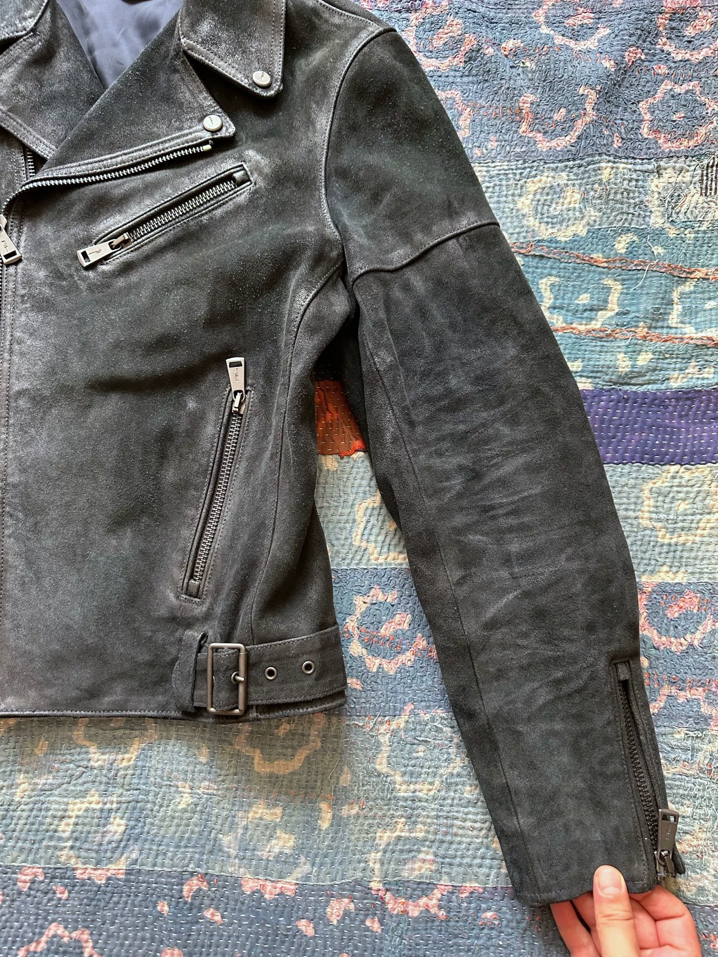 Ralph Lauren RRL Distressed Leather Moto Jacket — back