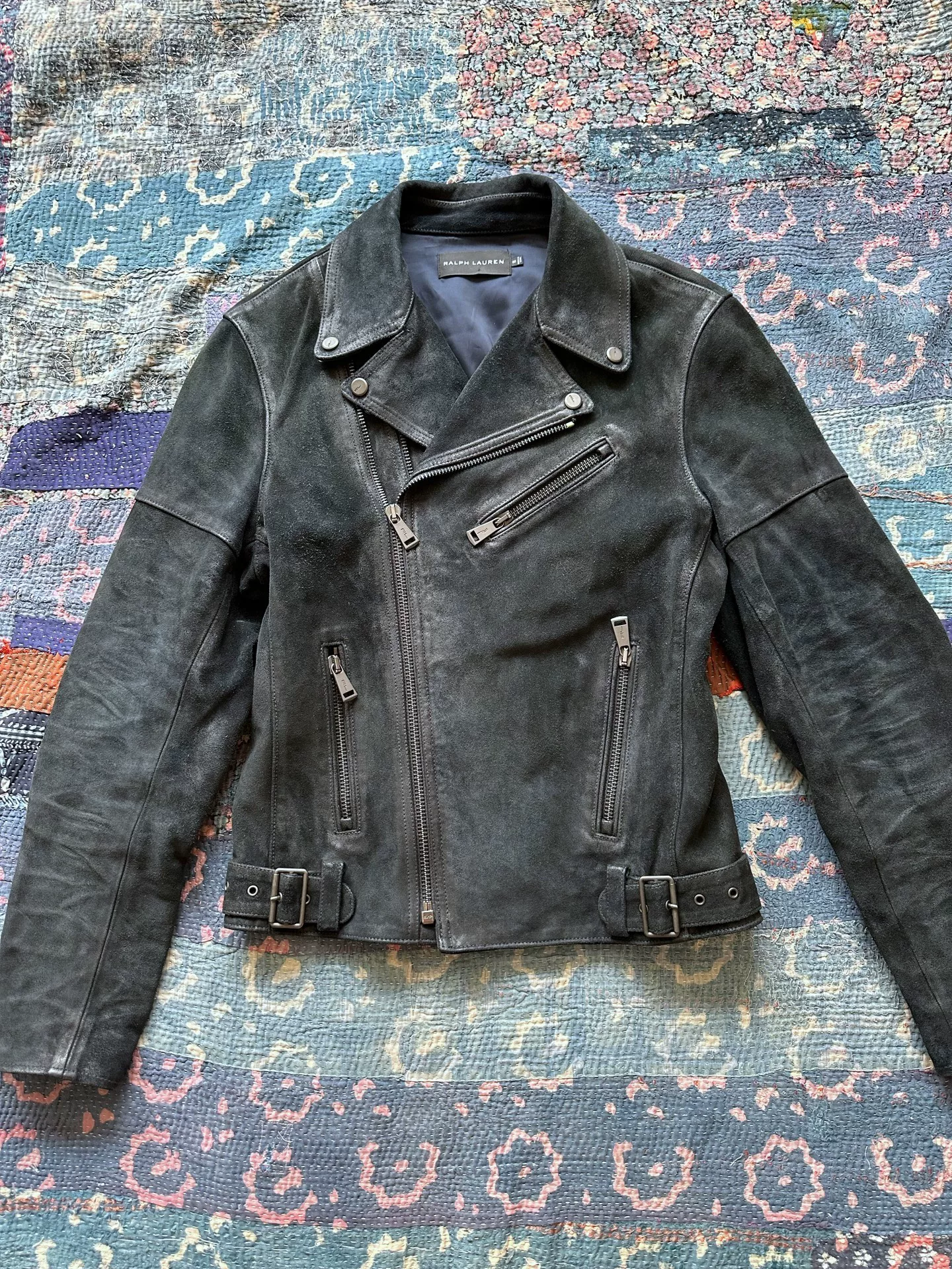 Ralph Lauren RRL Distressed Leather Moto Jacket