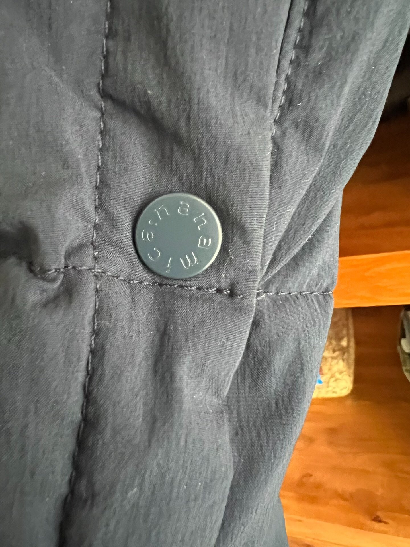 nanamica Blue Down Vest — detail