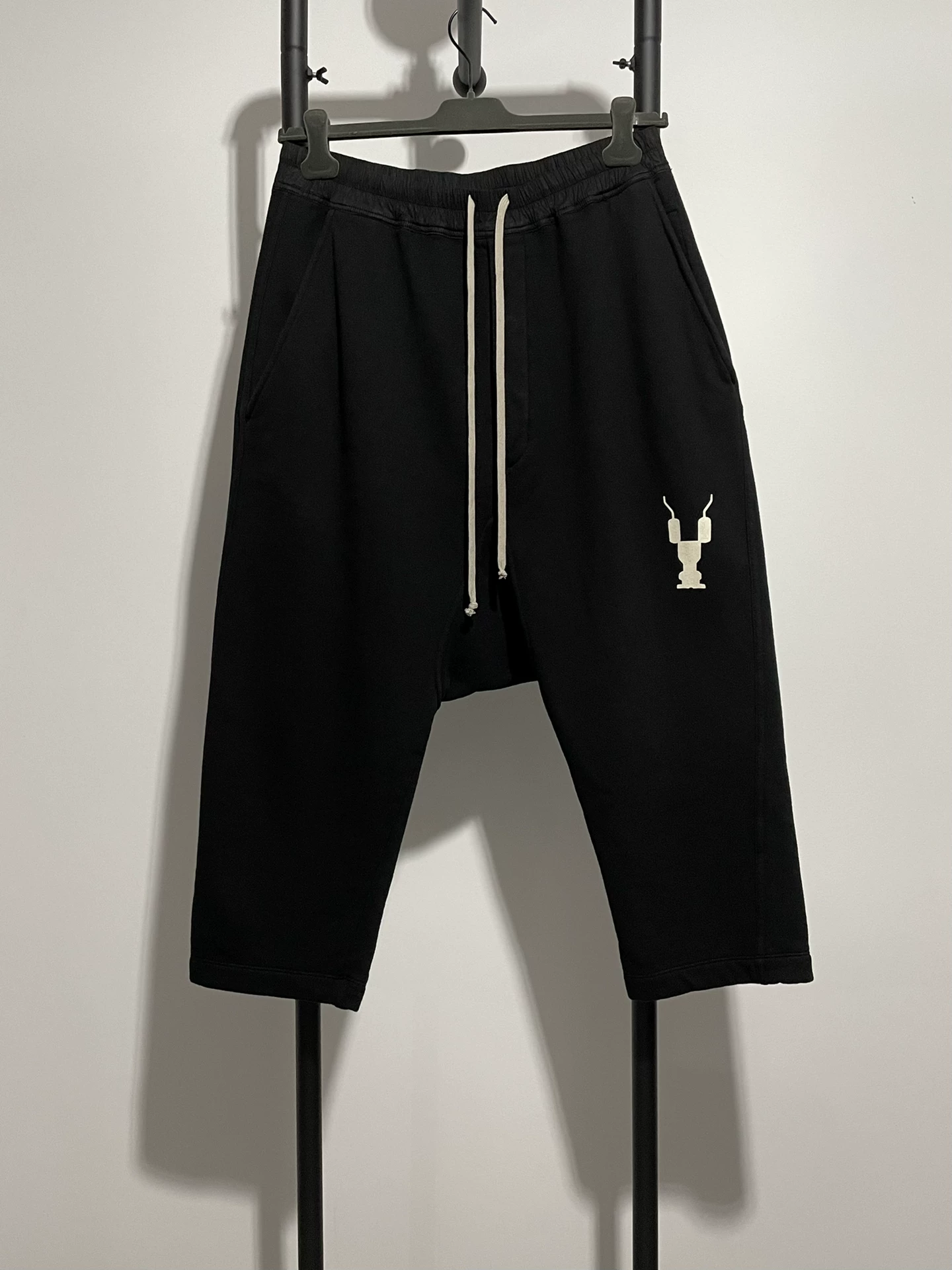 Rick Owens Black Capri Sweatpants