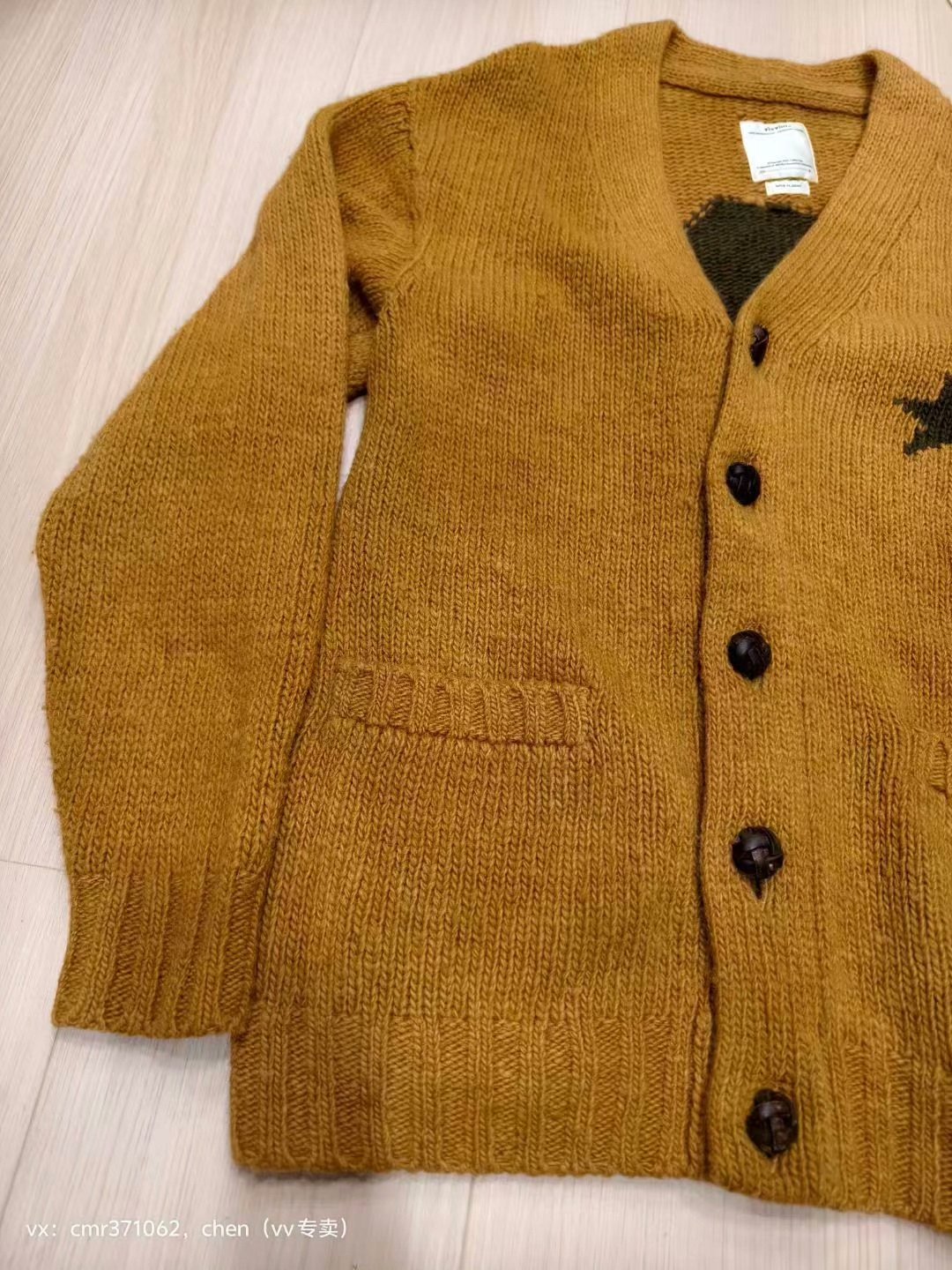 visvim 18AW Selmer Long Cardigan Uneven Dye — front