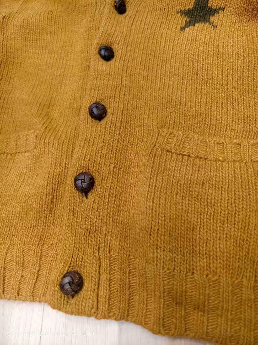 visvim 18AW Selmer Long Cardigan Uneven Dye — label
