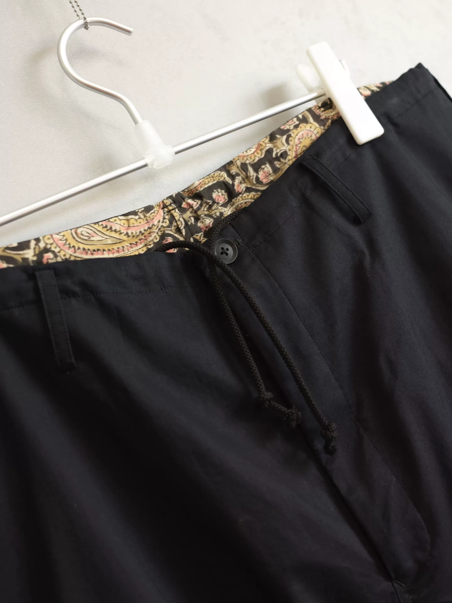 Yohji Yamamoto 23SS Paisley Straight Pants — detail