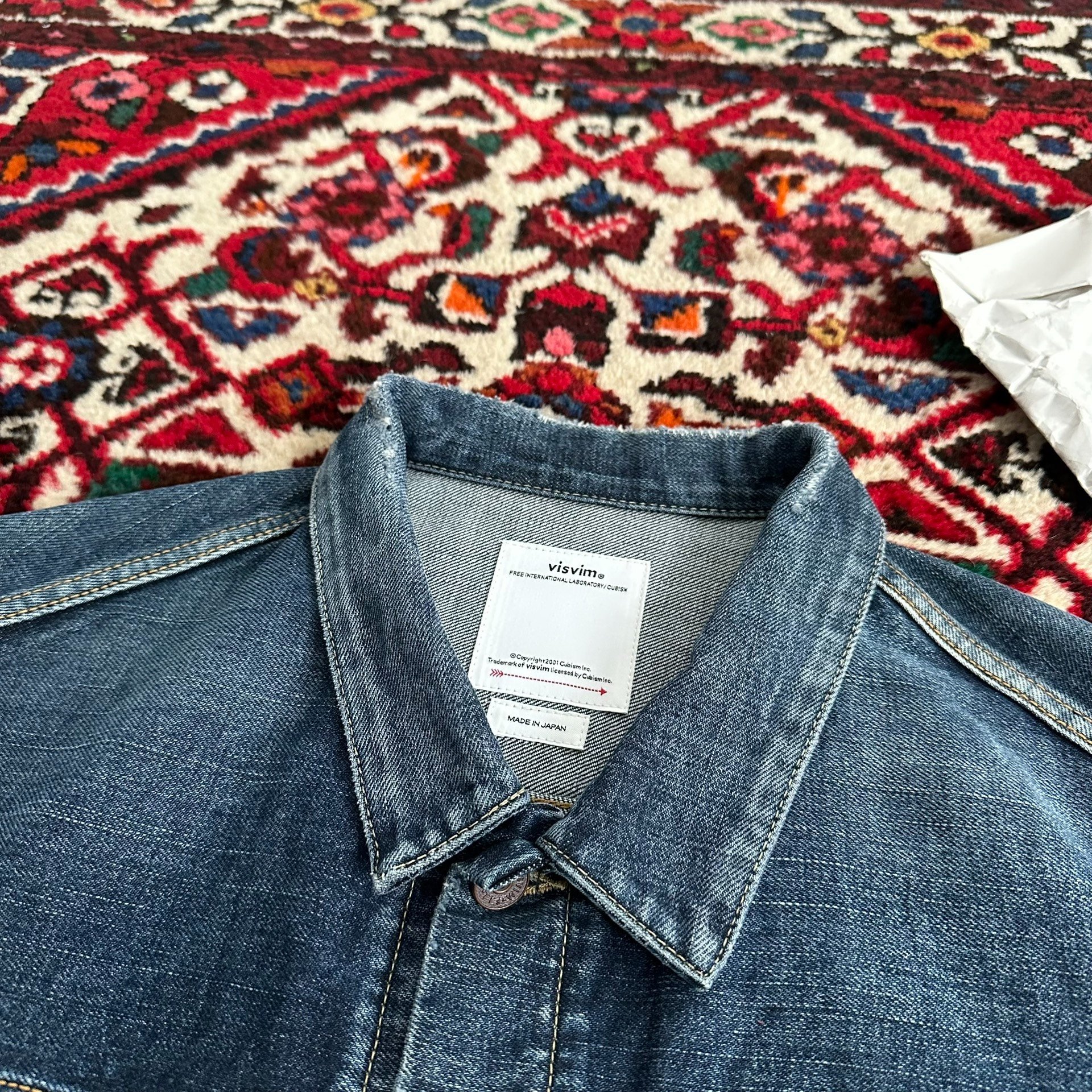 visvim 24SS 101xx D1010 Denim Jacket — label