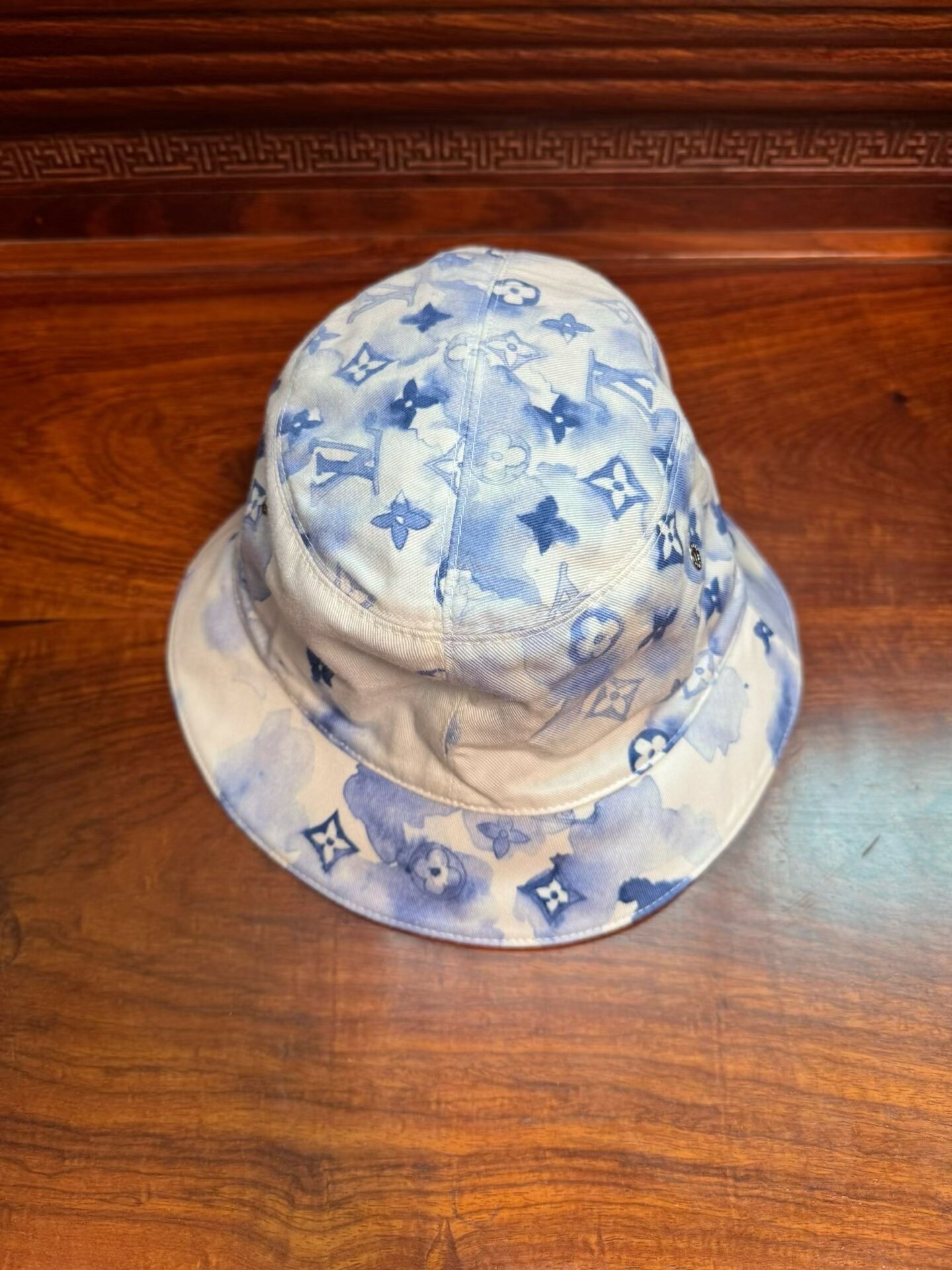 Louis Vuitton Blue White Watercolor Bucket Hat