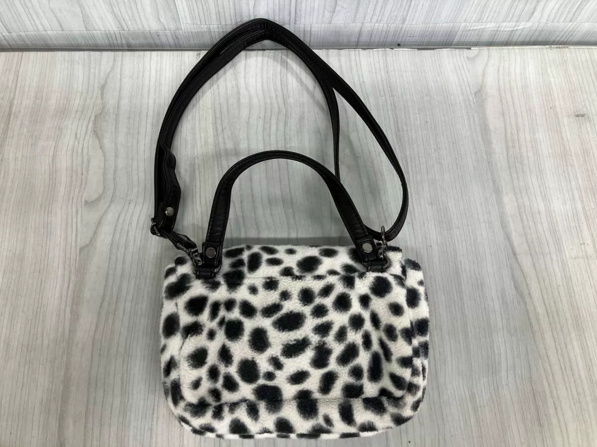 Porter Leopard Print Fluffy Shoulder Bag — front