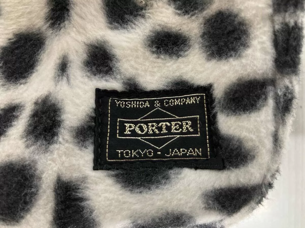 Porter Leopard Print Fluffy Shoulder Bag — back