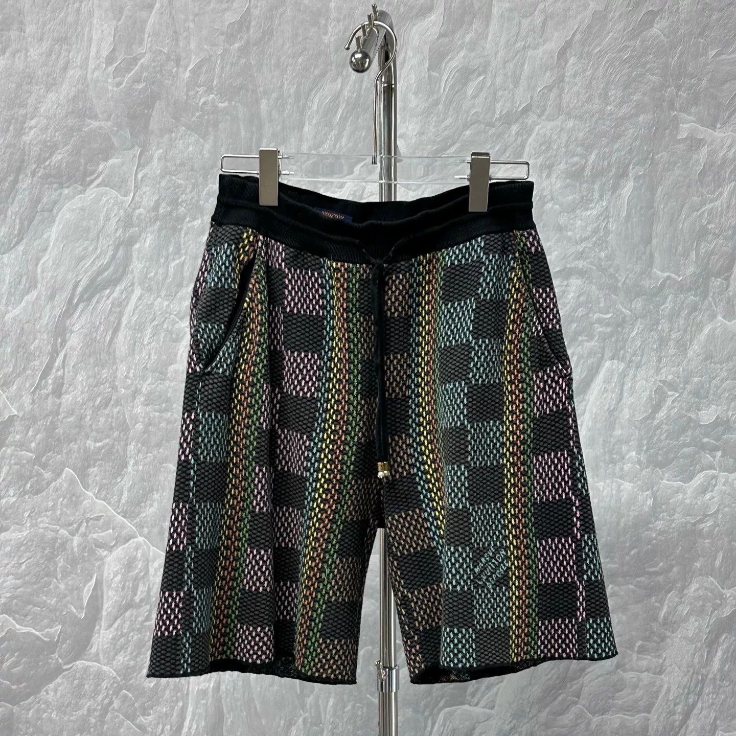 Louis Vuitton FW24 Colorblock Checkerboard Shorts