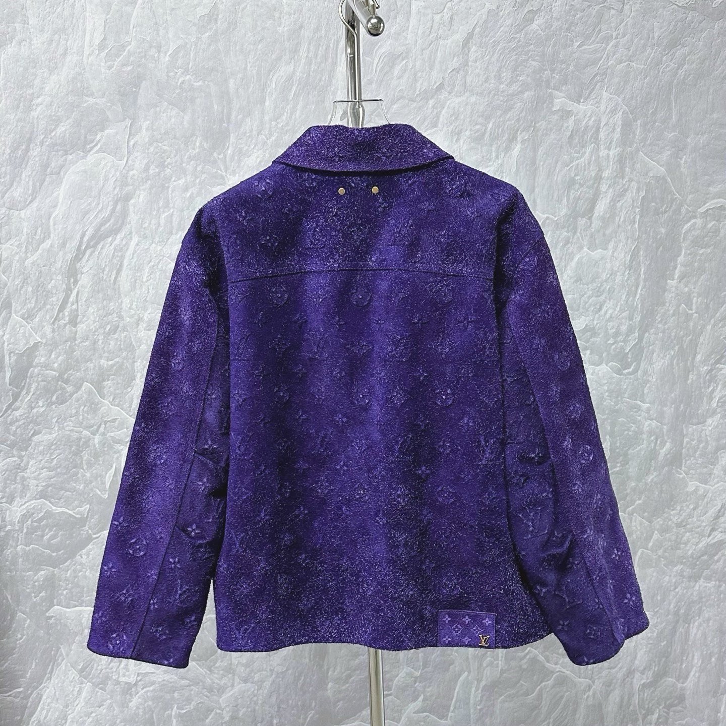 Louis Vuitton Embossed Monogram Suede Jacket — back