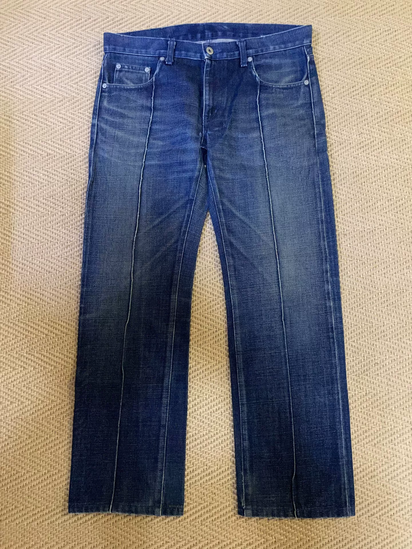 NEIGHBORHOOD Early Seam Washed Jeans — front