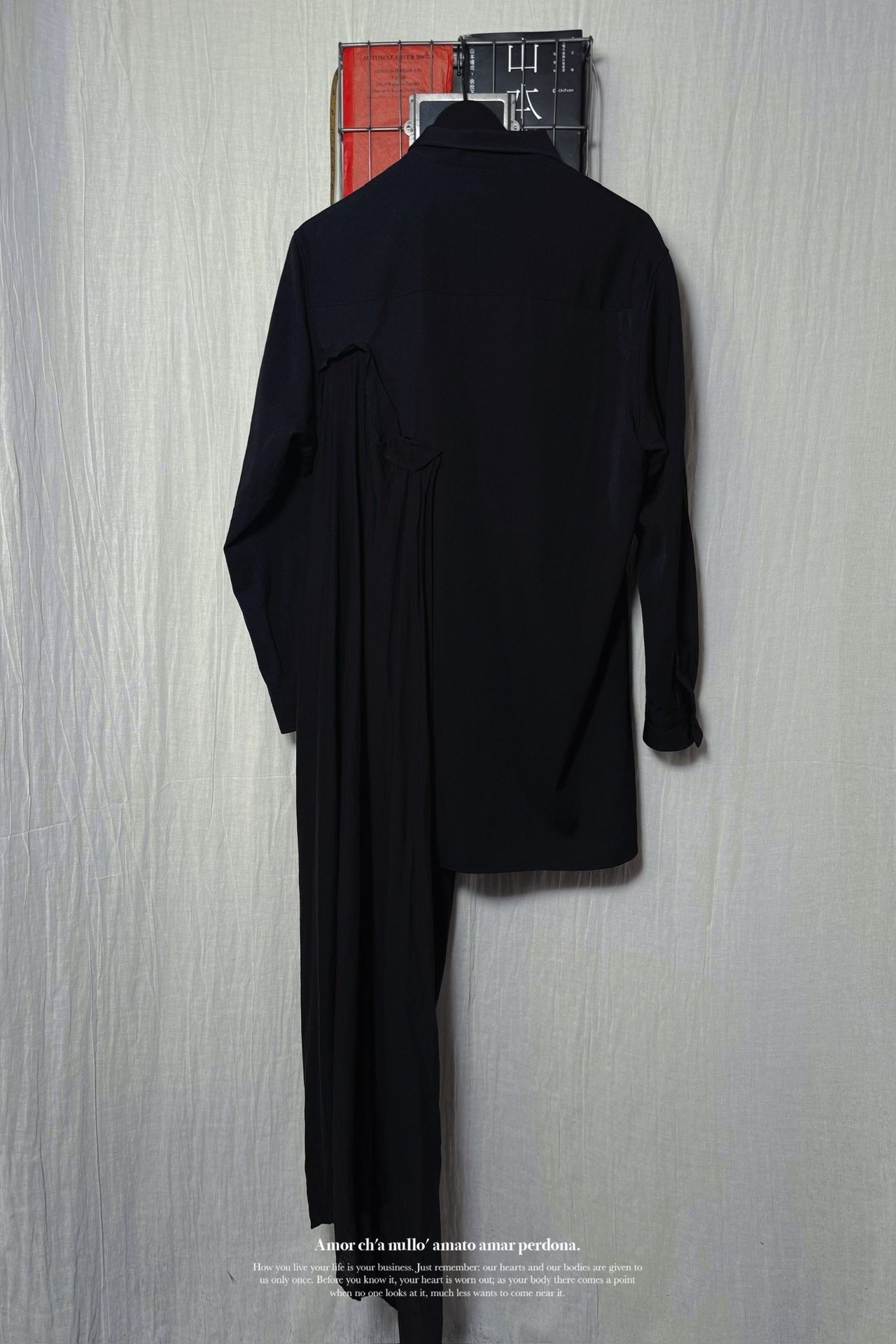 Yohji Yamamoto 20AW Gaba Shawl Shirt — label