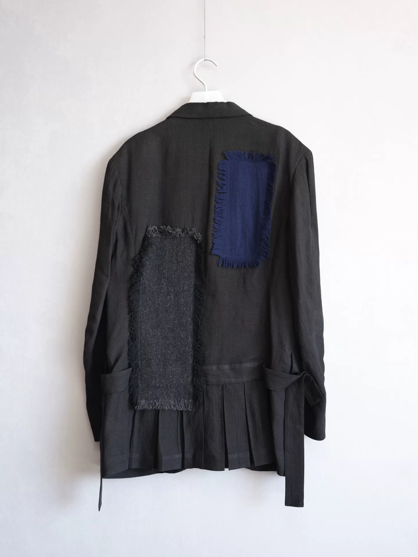 Yohji Yamamoto 23SS Patch Pleated Tail Jacket — front