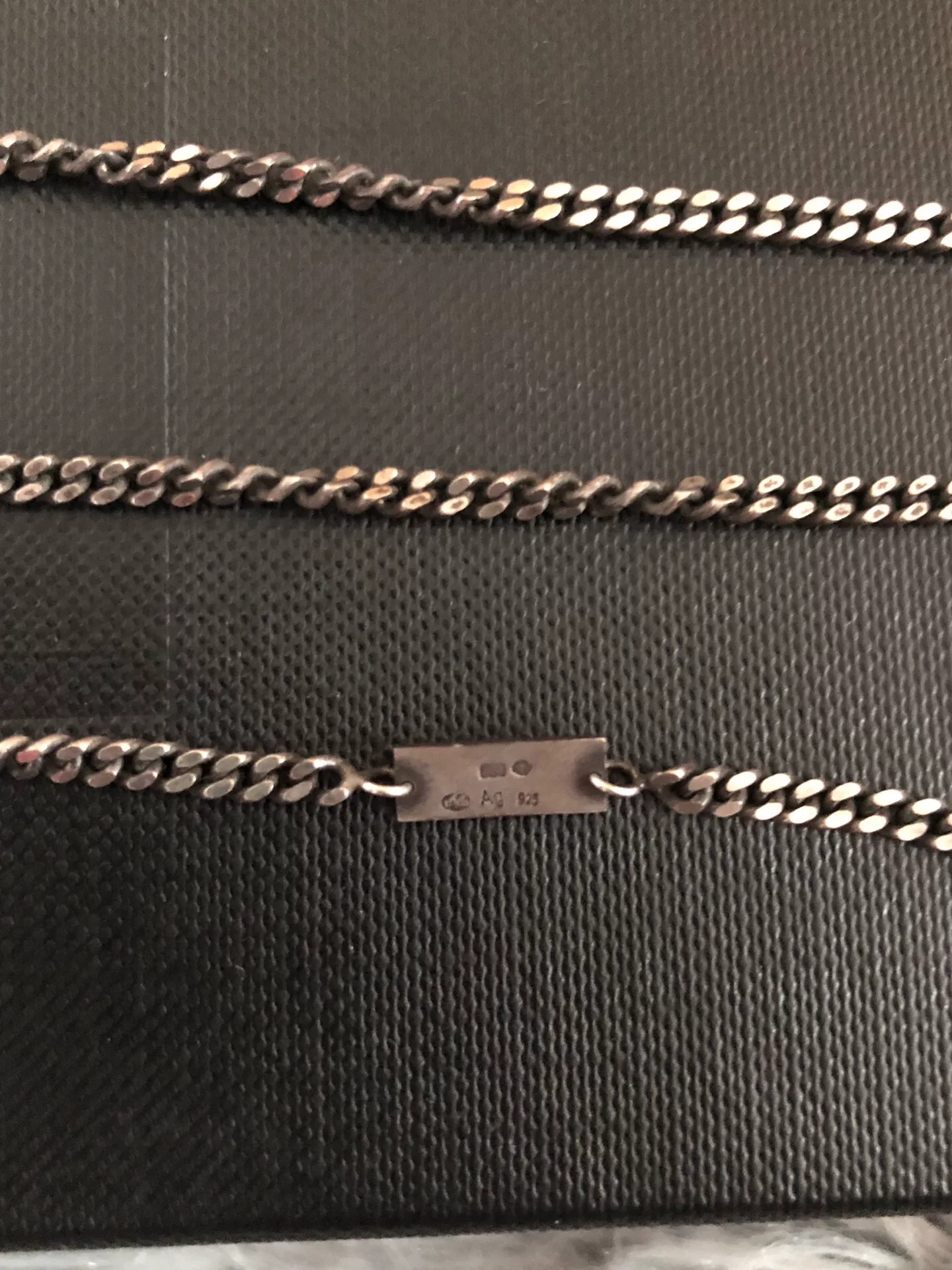 Saint Laurent 16SS Silver Music Note Necklace — label