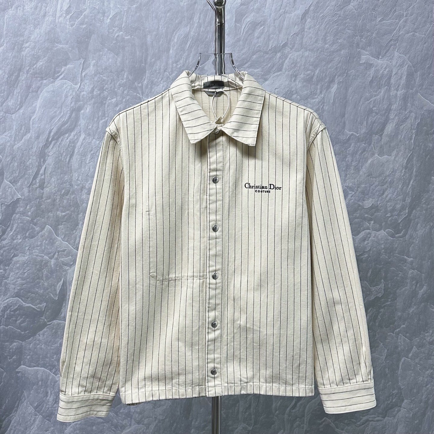Dior Beige Striped Shirt Jacket