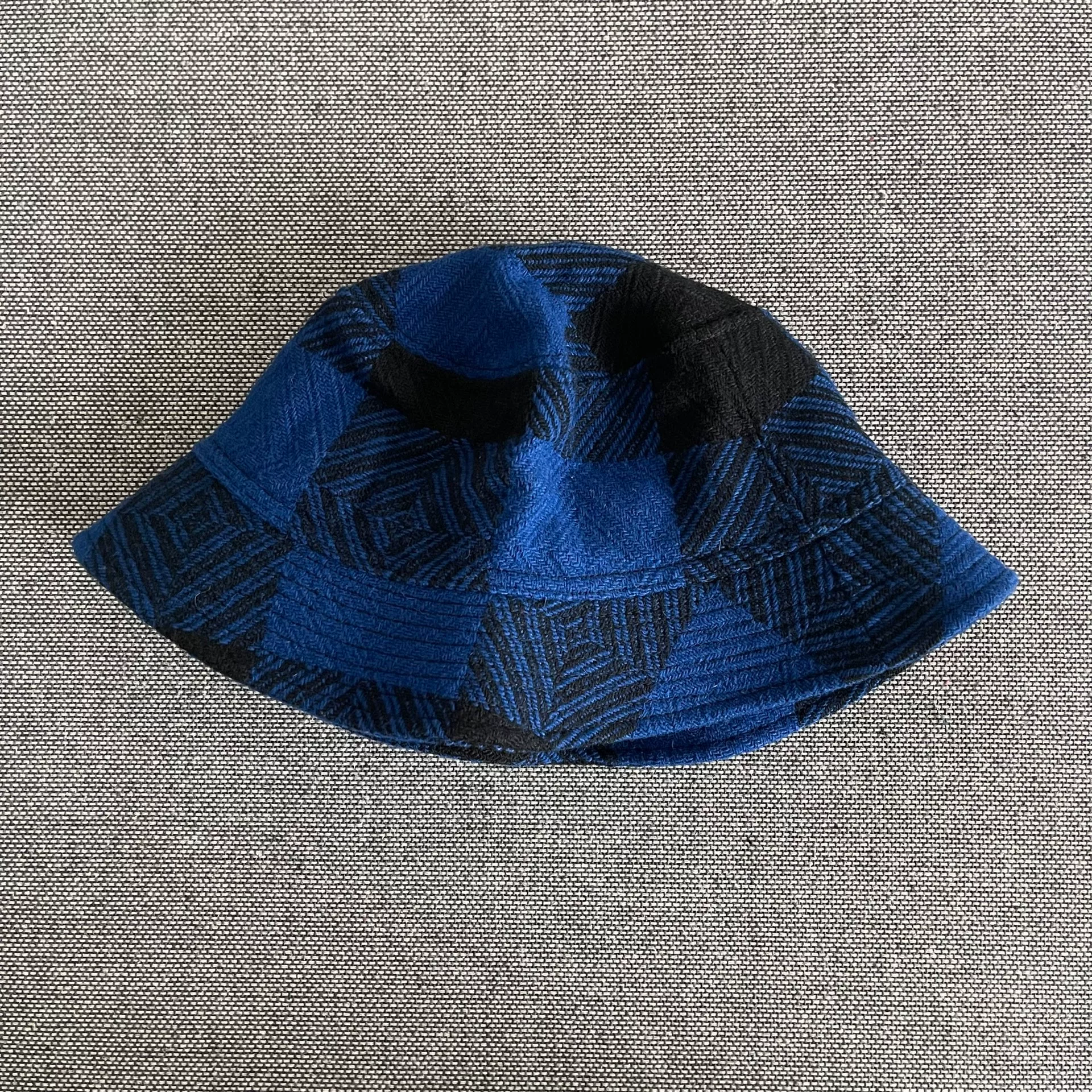 Tenderloin Blue Plaid Wool Bucket Hat