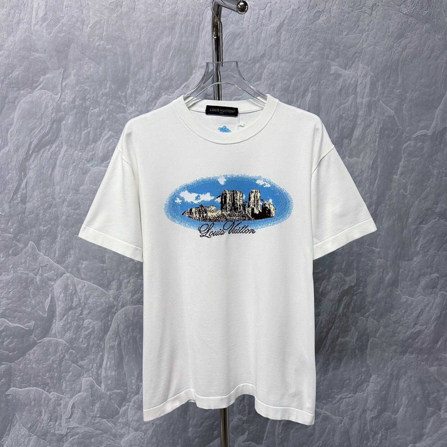 Louis Vuitton FW24 Landscape Embroidered Knit Tee