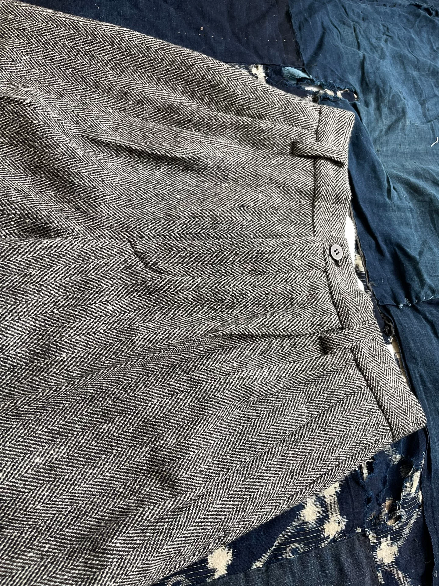 VISVIM 24AW RUSSO Herringbone Wool Pants — detail
