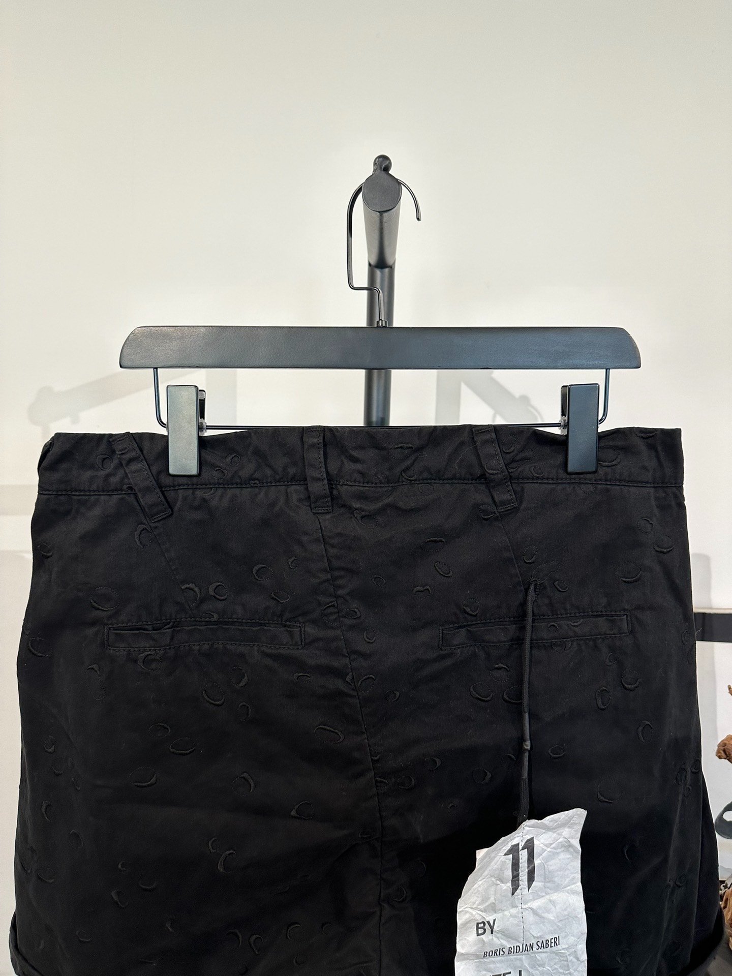 Boris Bidjan Saberi 11by bbs P5 Embroidered Shorts — label
