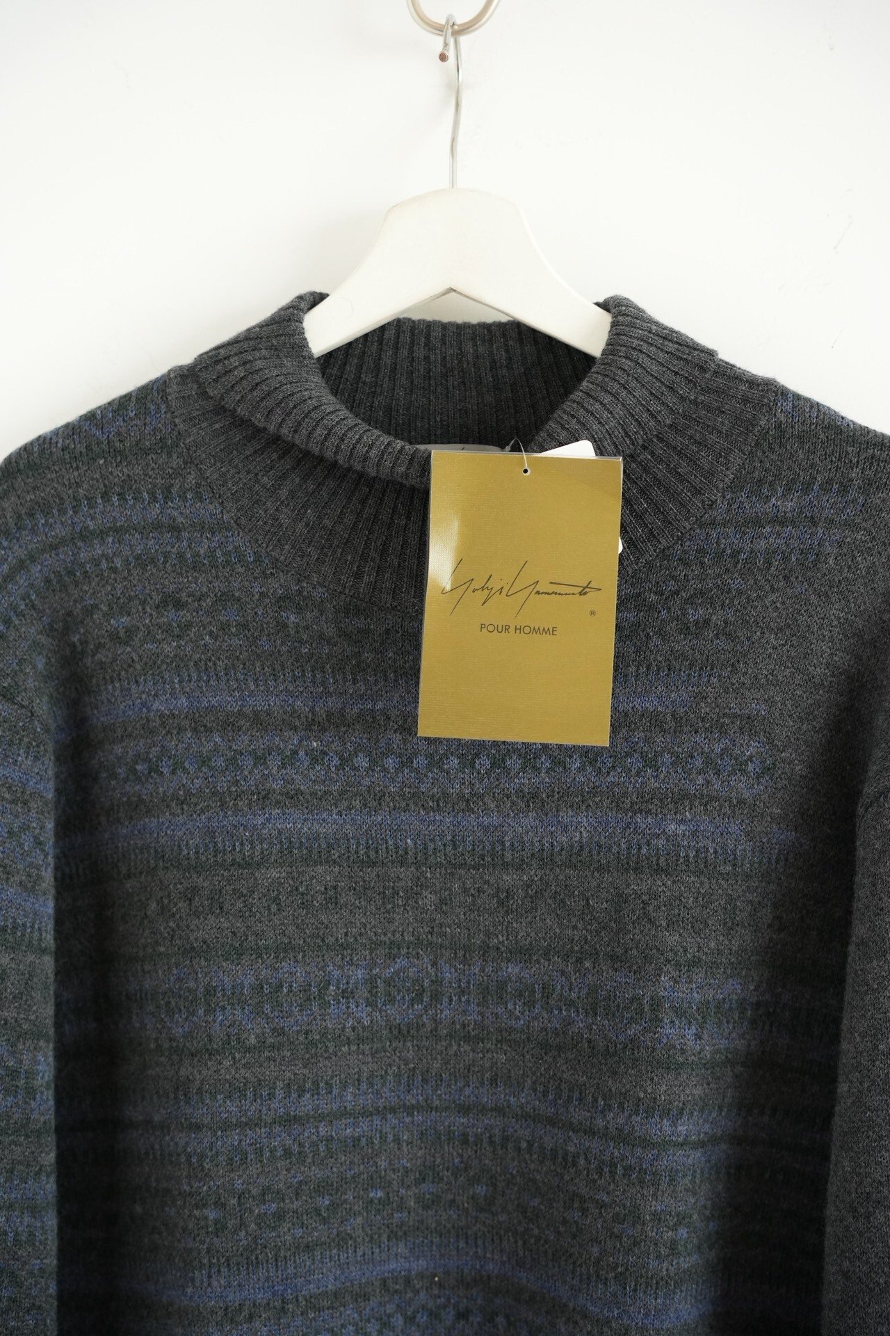 Yohji Yamamoto 24AW Stripe Turtleneck Sweater — detail