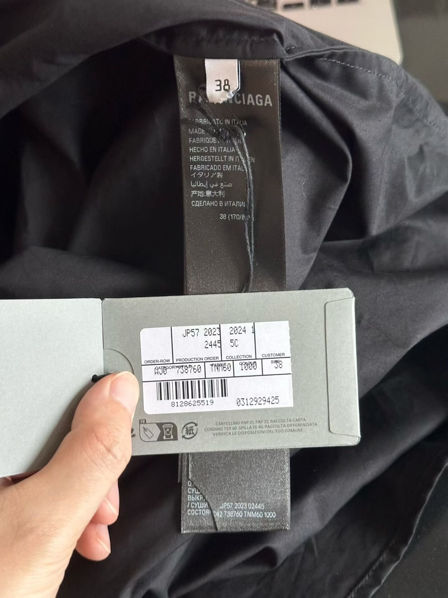 Balenciaga Black Back Logo Shirt — back