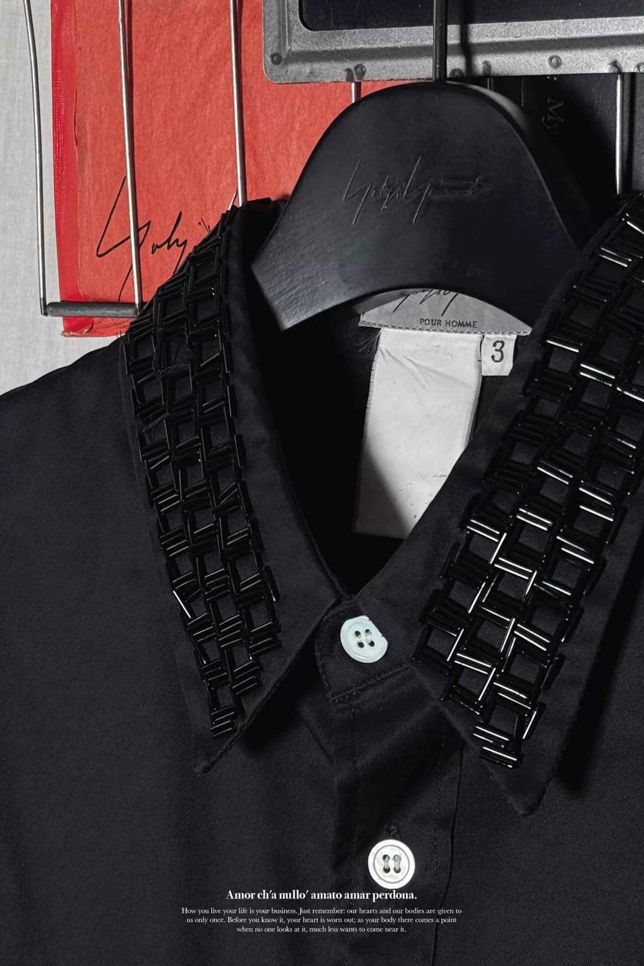 Yohji Yamamoto 00AW Hand-Beaded Shirt — back