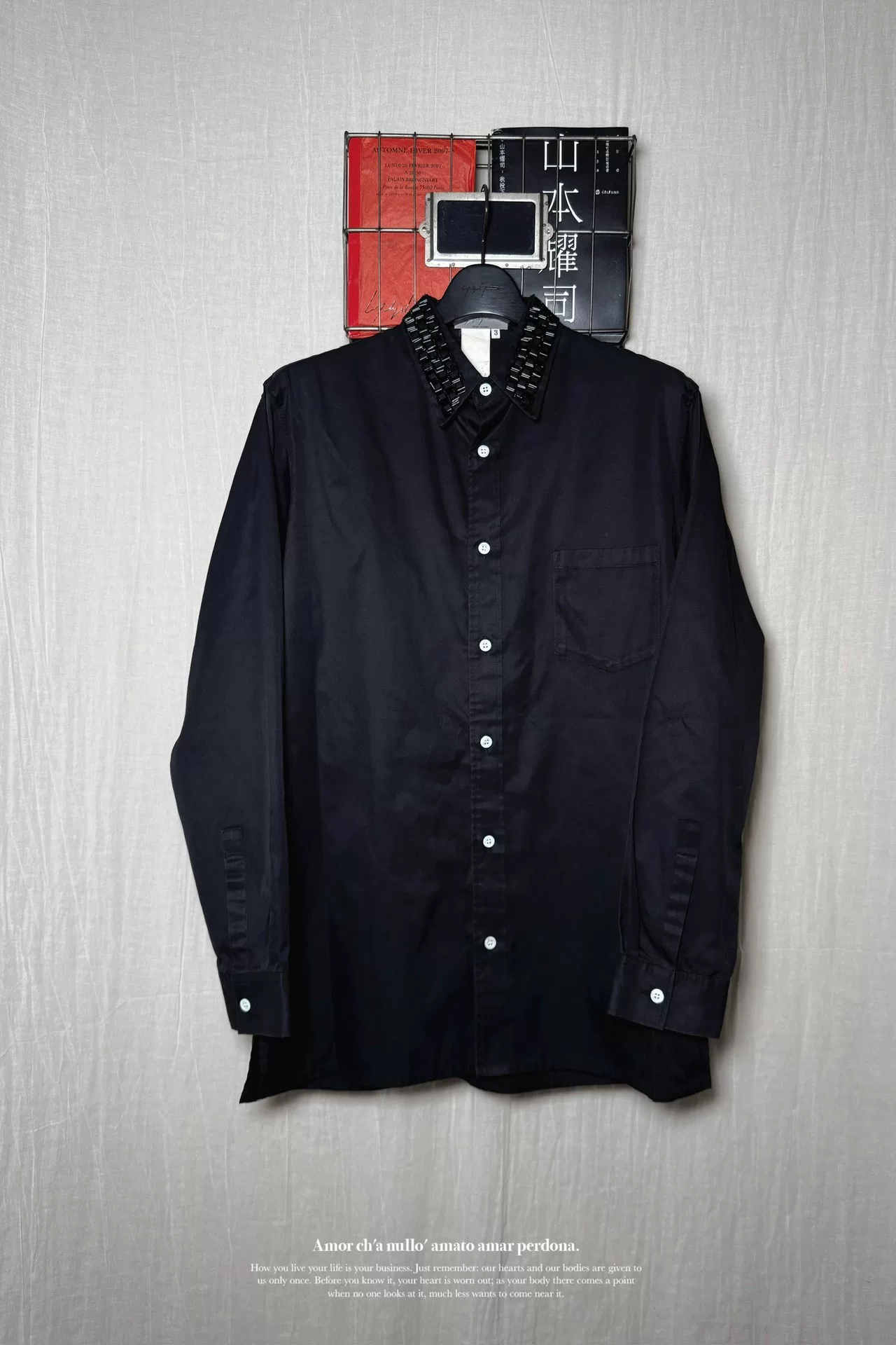Yohji Yamamoto 00AW Hand-Beaded Shirt — front