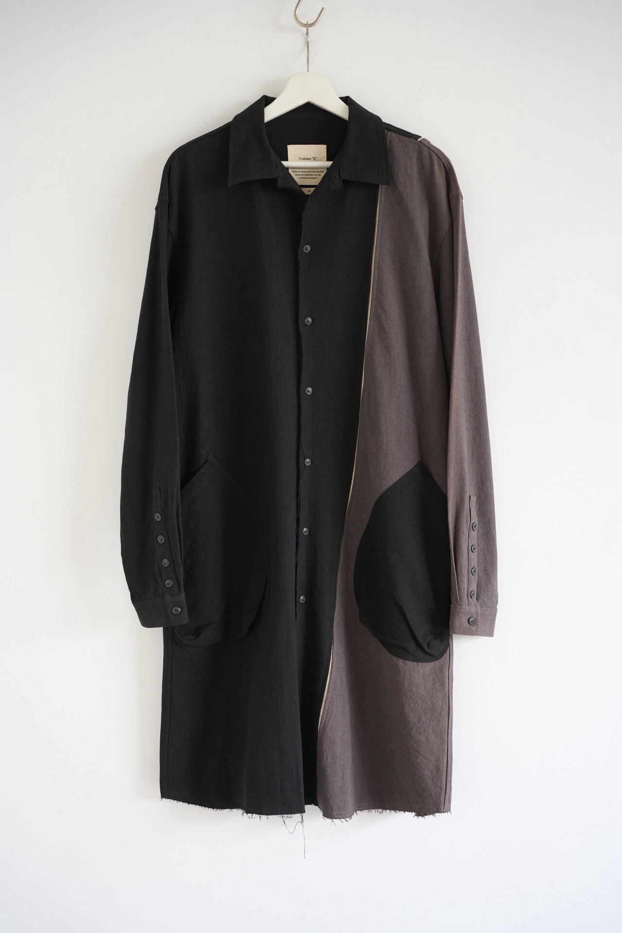 Professor.E Diagonal Bk-Brn Long Shirt