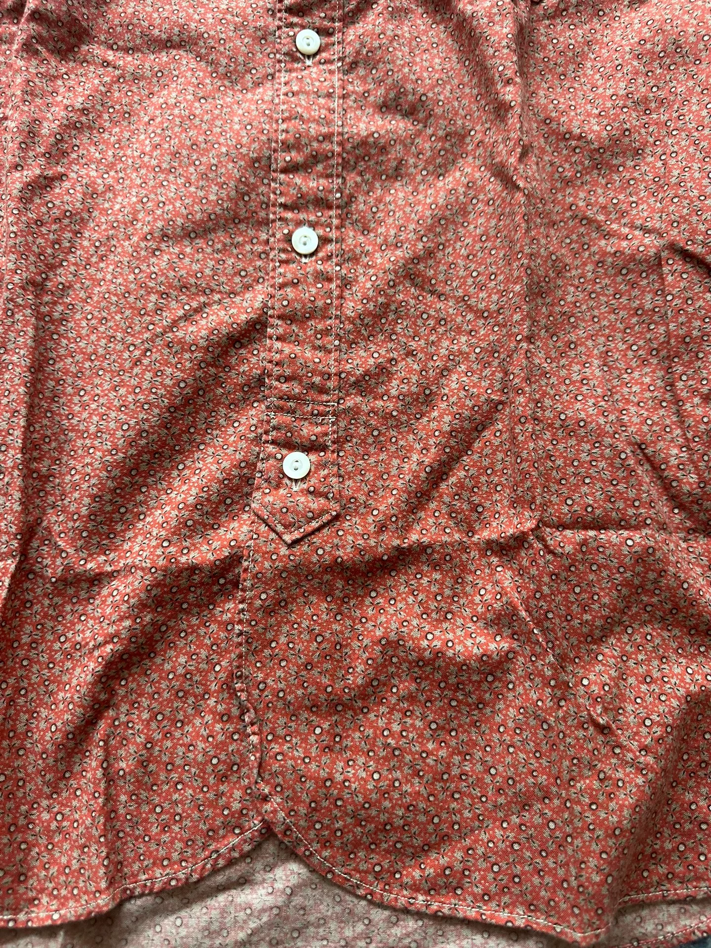 RRL Orange Polka Dot Floral Shirt — back