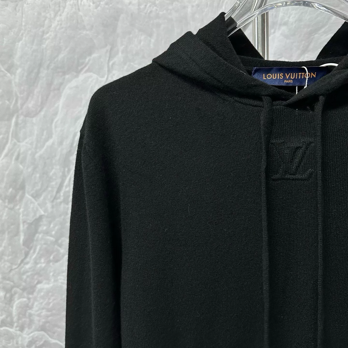 Louis Vuitton LV Embossed Logo Wool Hoodie — detail