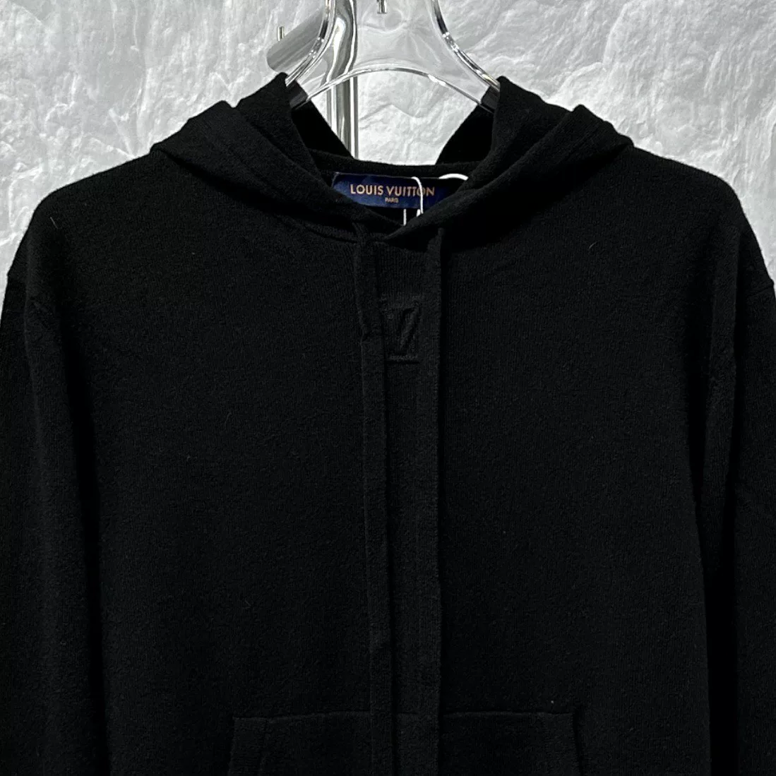 Louis Vuitton LV Embossed Logo Wool Hoodie — front
