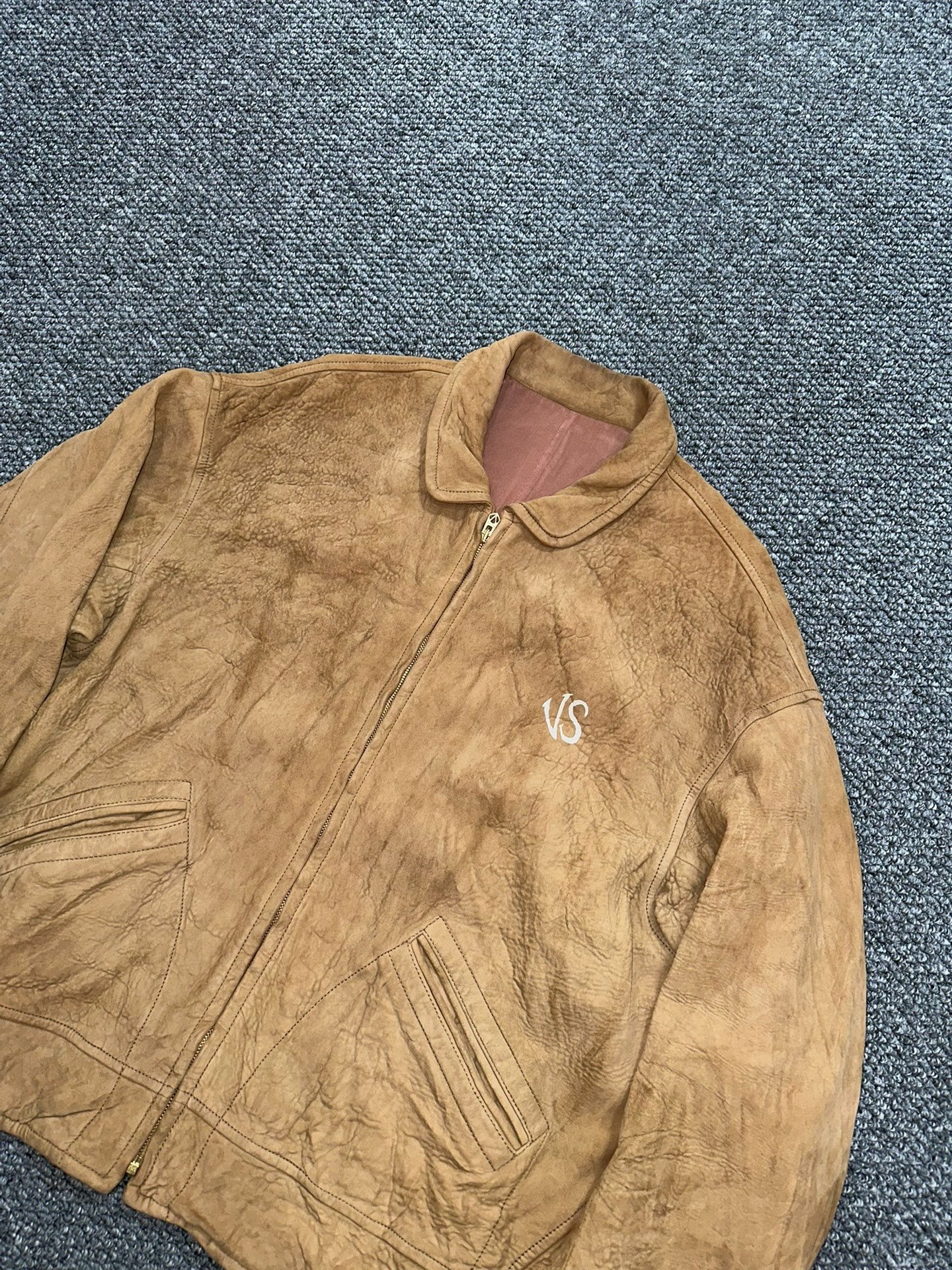 visvim munro sheepskin leather jacket — front