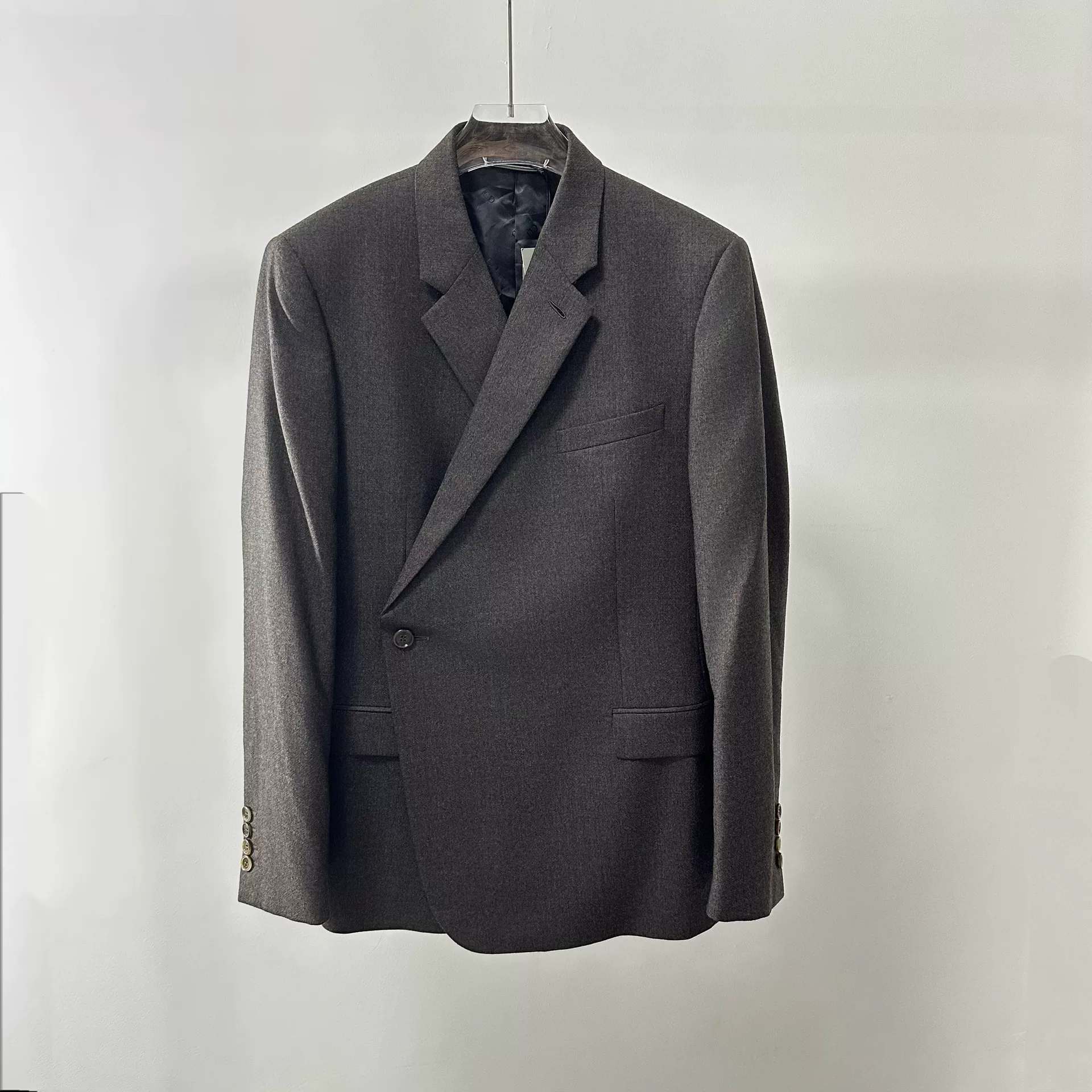 Dior Wool Asymmetrical Button Suit