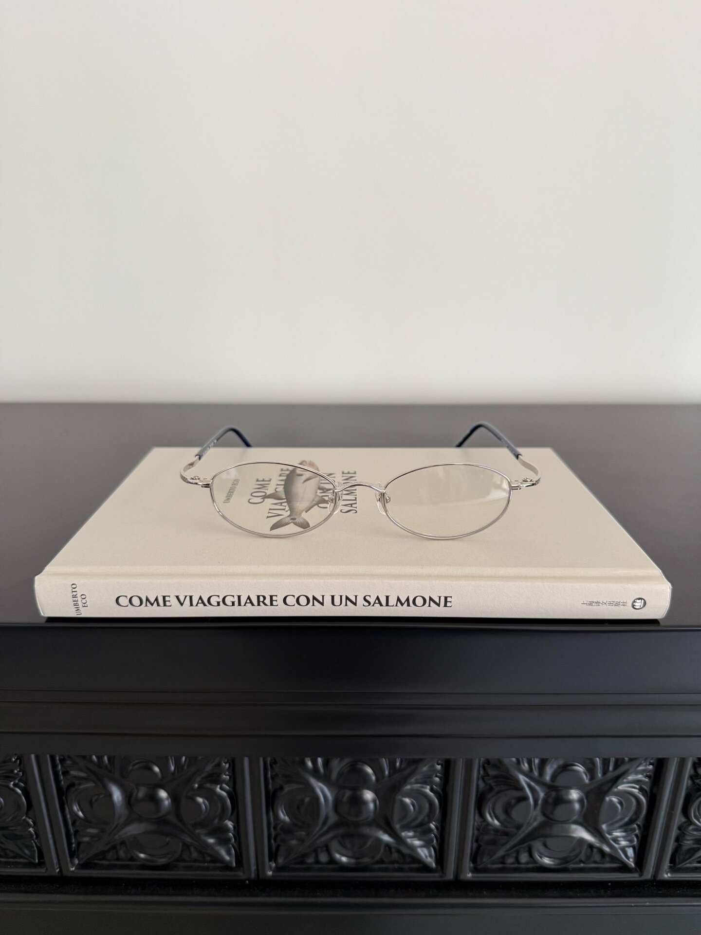Jean Paul Gaultier Silver Oval Plain Glasses — front