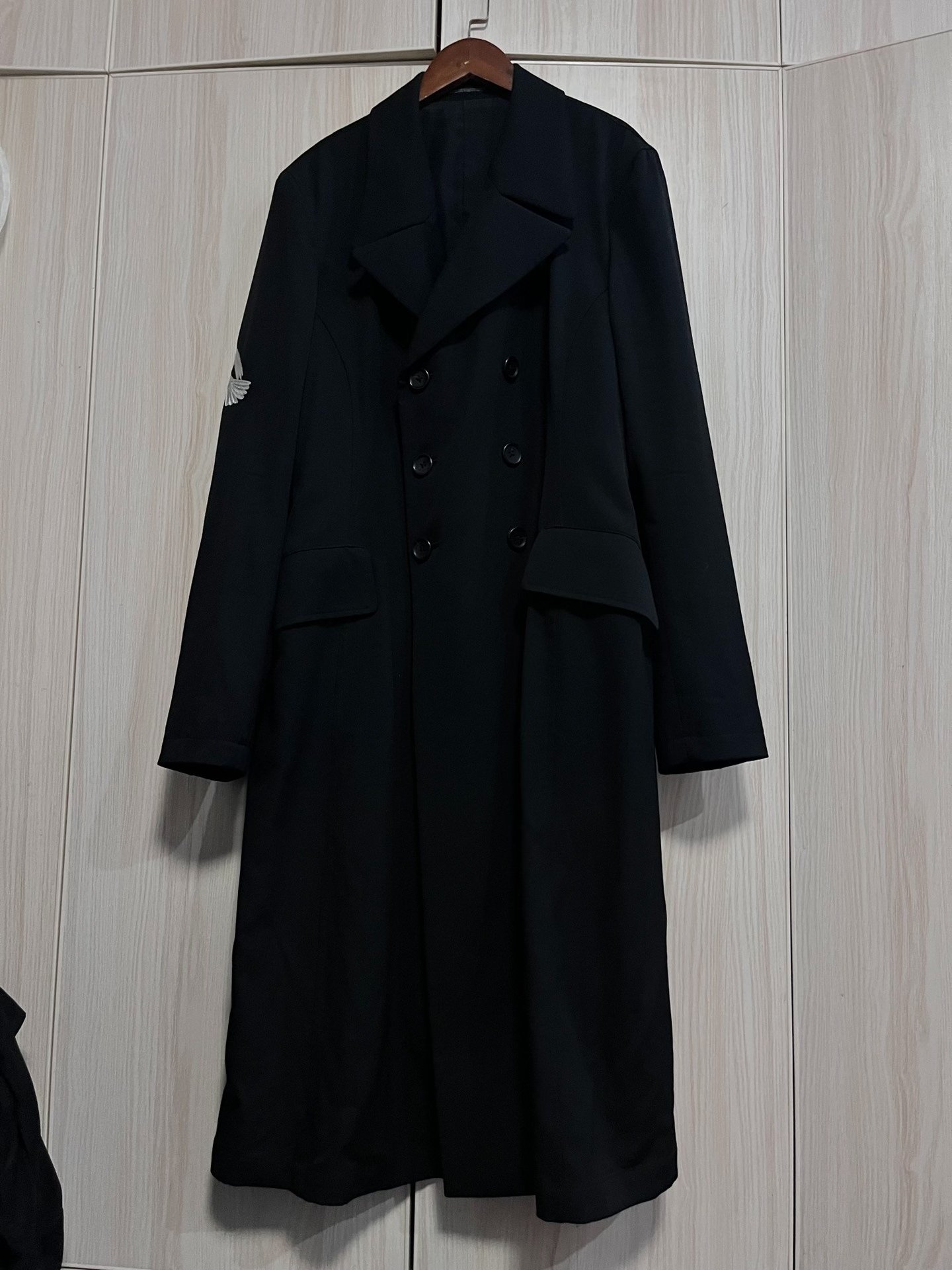 Yohji Yamamoto Embroidered Crow Coat